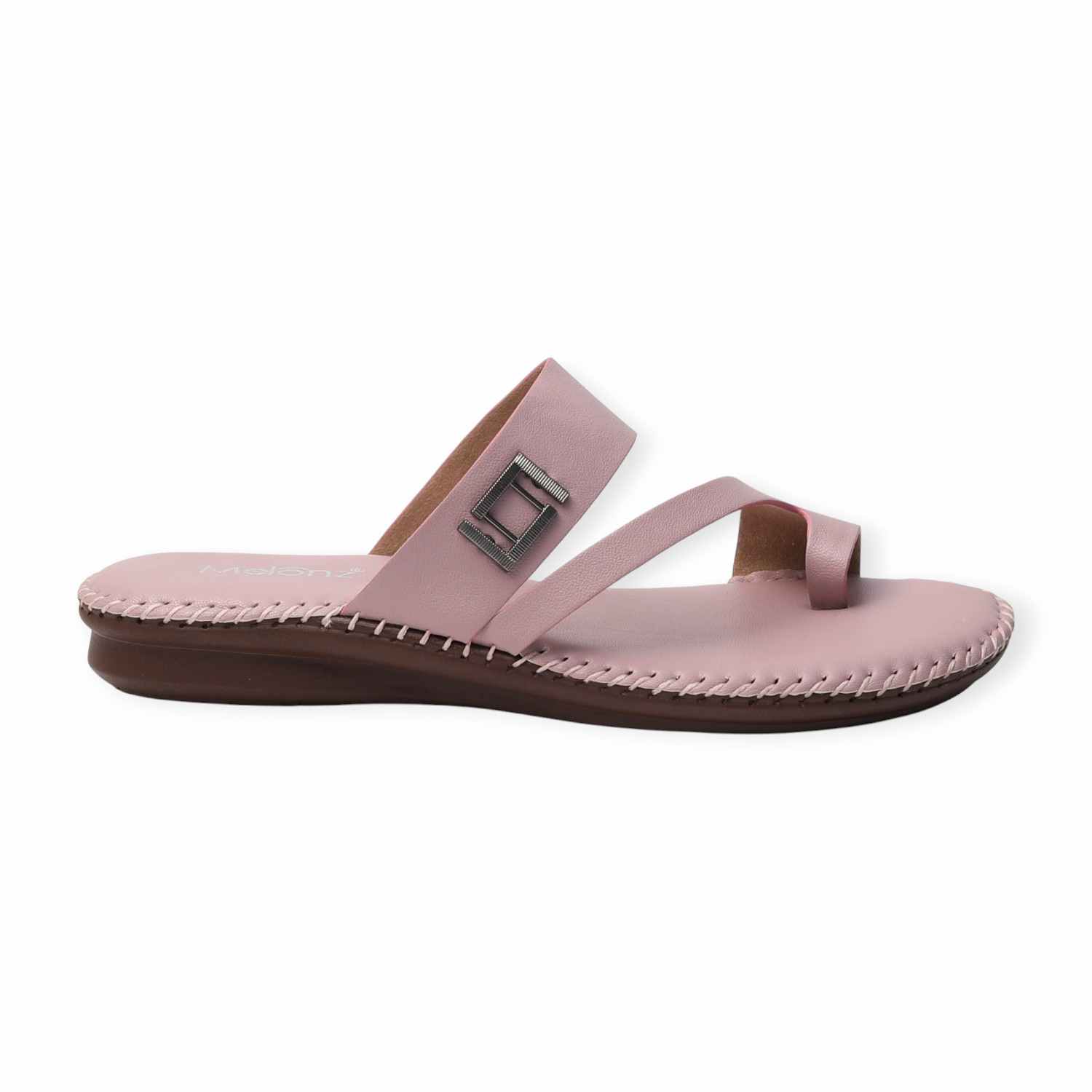 Melonz Women’s Cross-Strap Rose Pink Slip-Ons