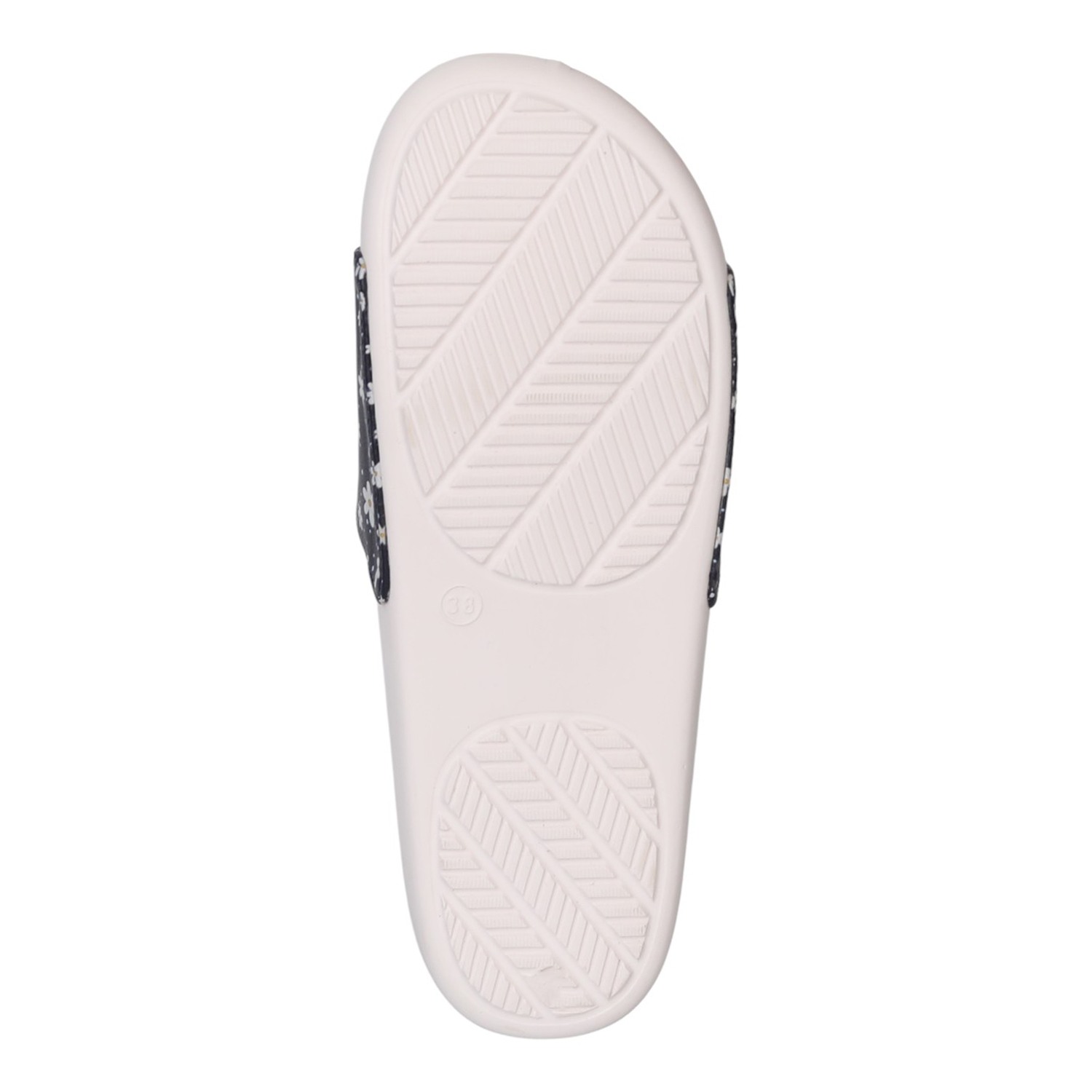 Women Blue Floral Slides