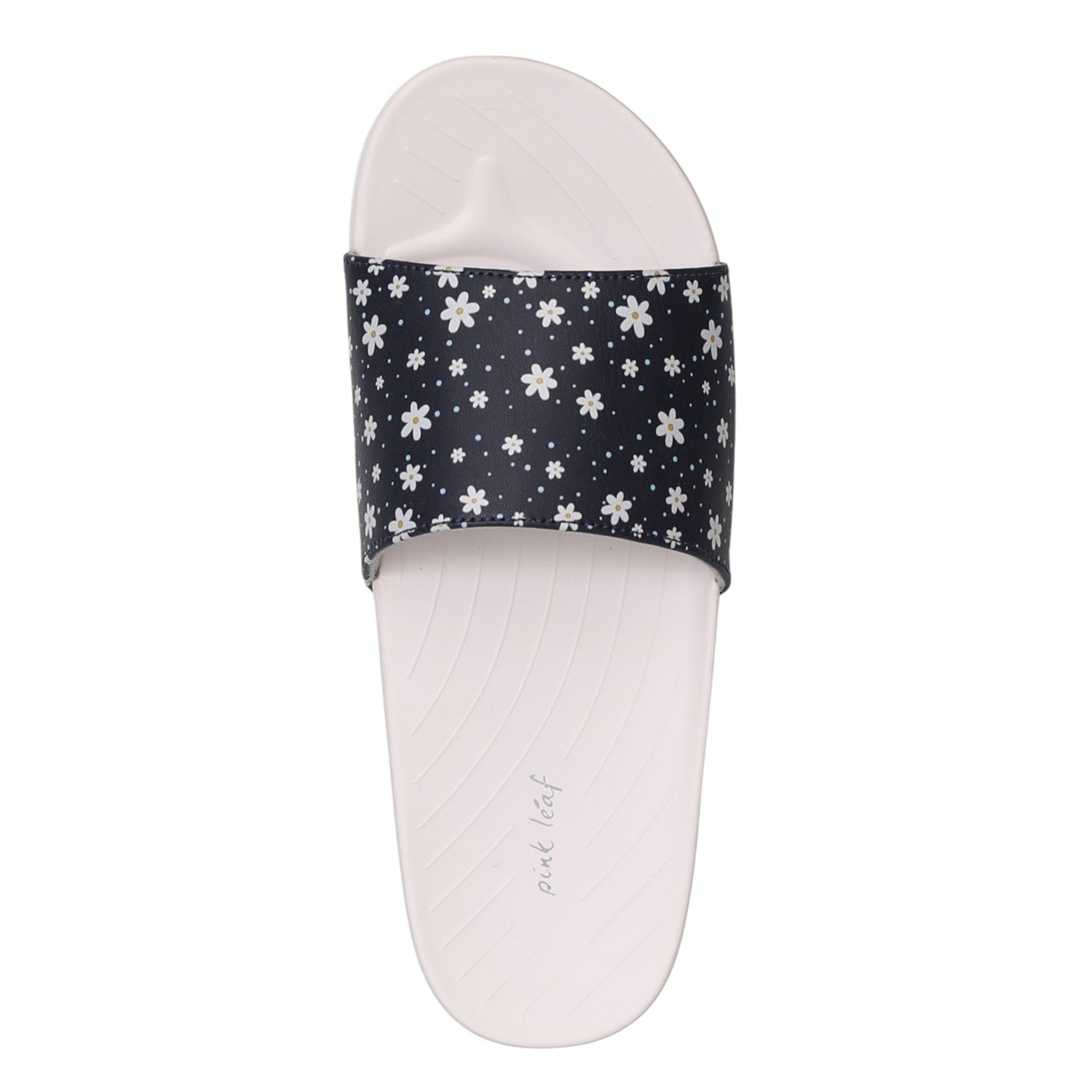 Women Blue Floral Slides