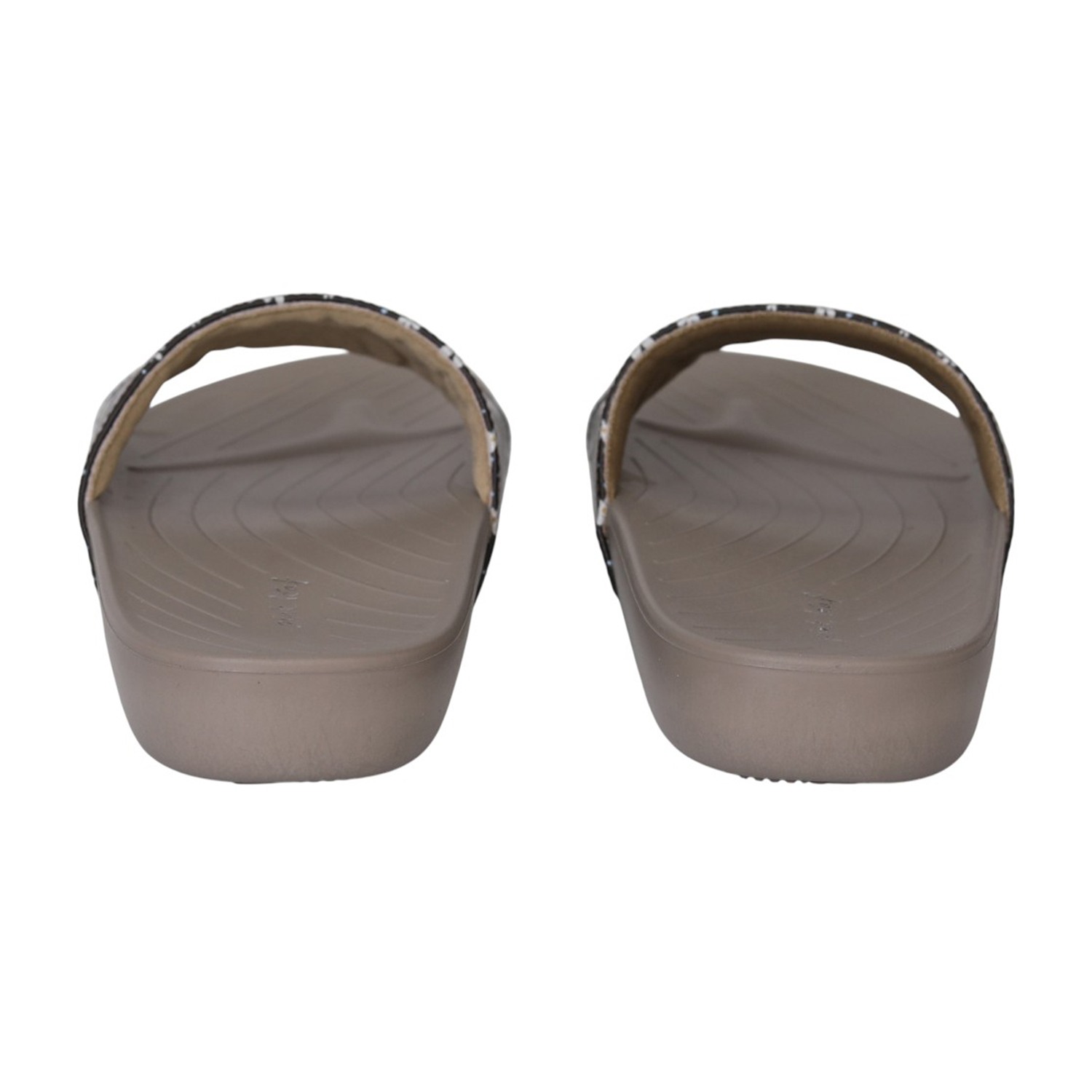 Women Brown Floral Slides