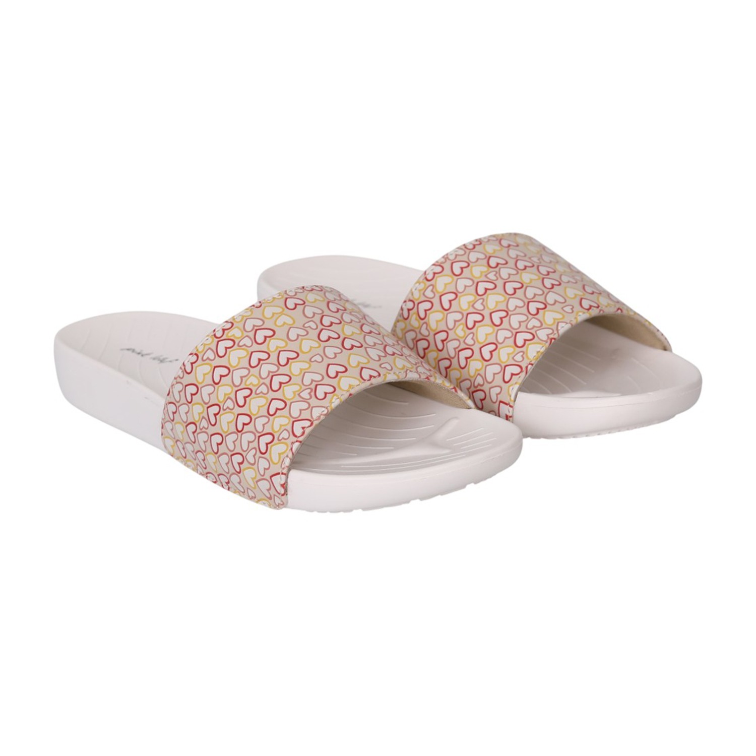 Women Pink Heart Design Slides