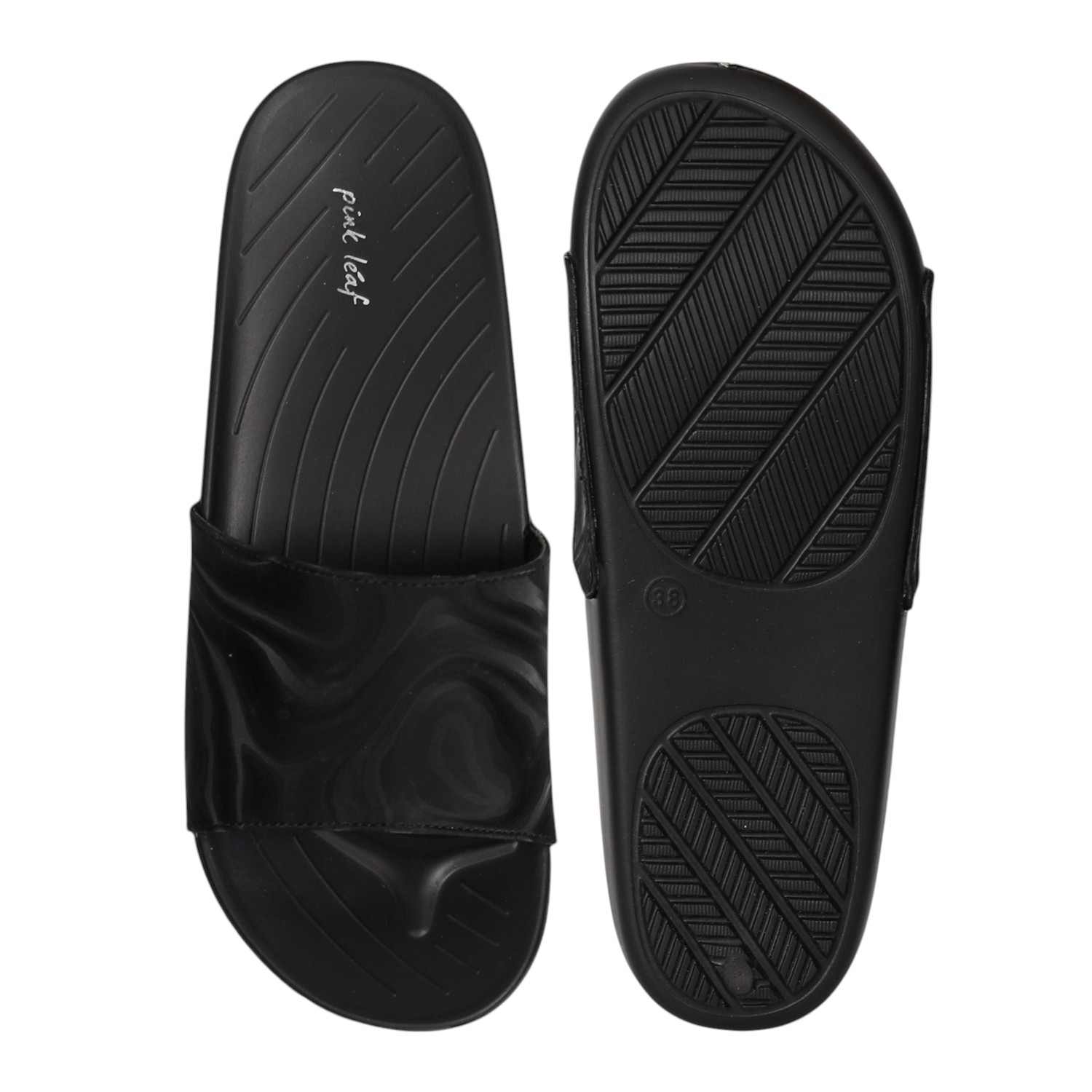 Women Black Serenity Slides