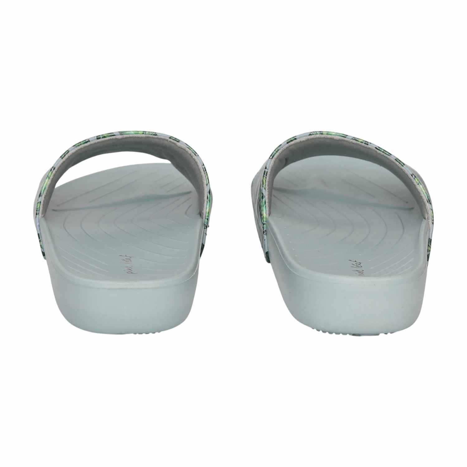 Womens Aqua Leaf Breeze Slides