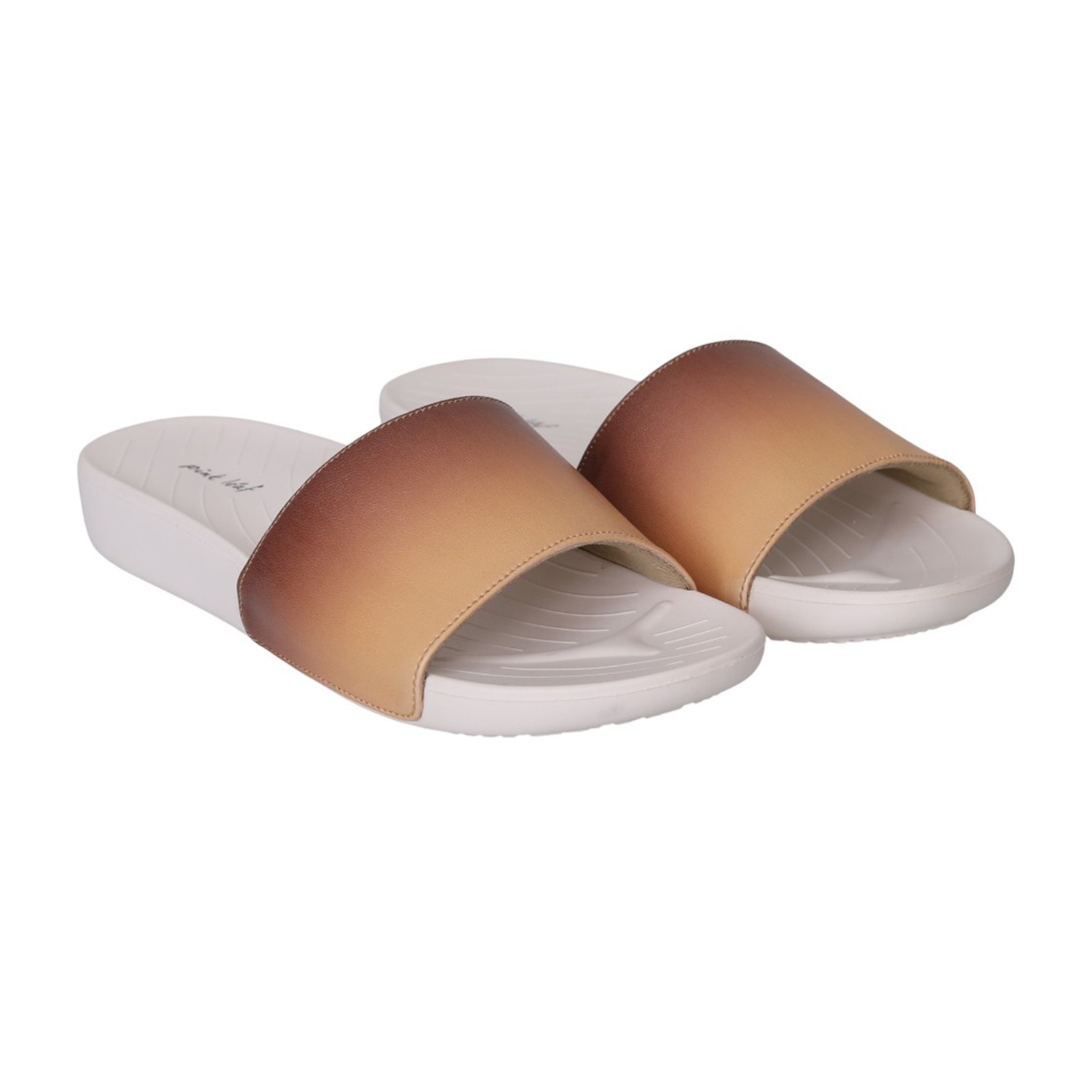 Women Brown Beige Ombre Slides