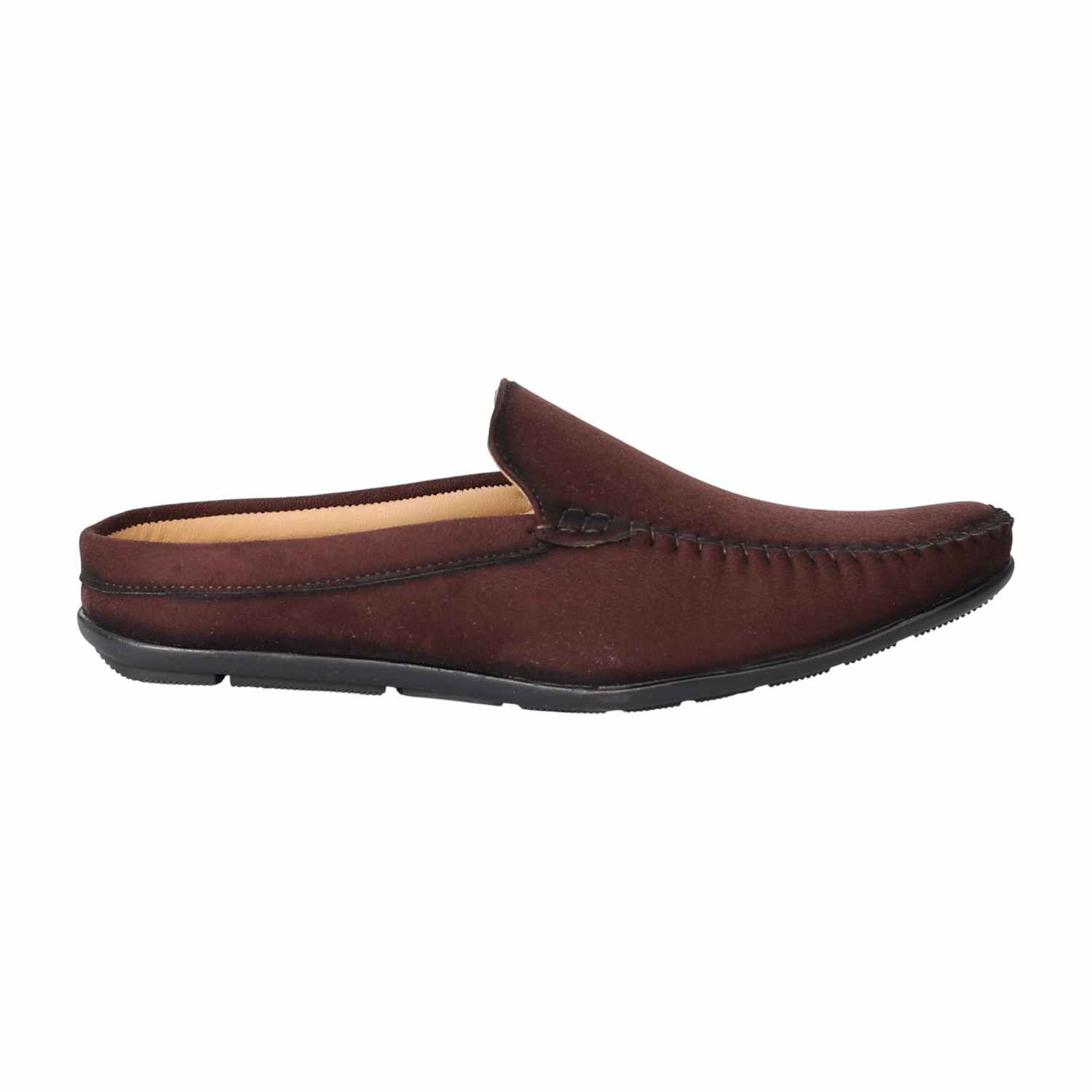 Men Brown Classic Mule Loafers