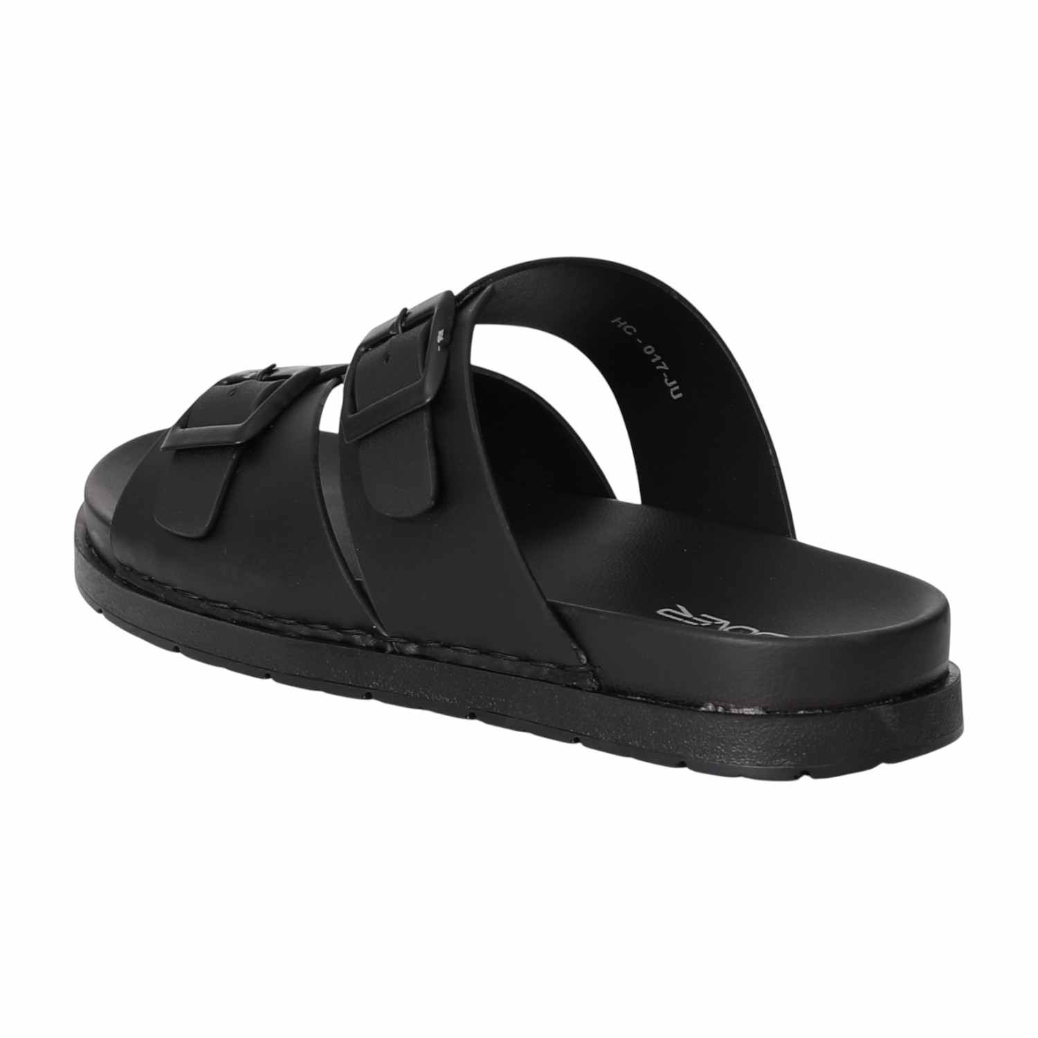 Men Black Twin Strap Sandals