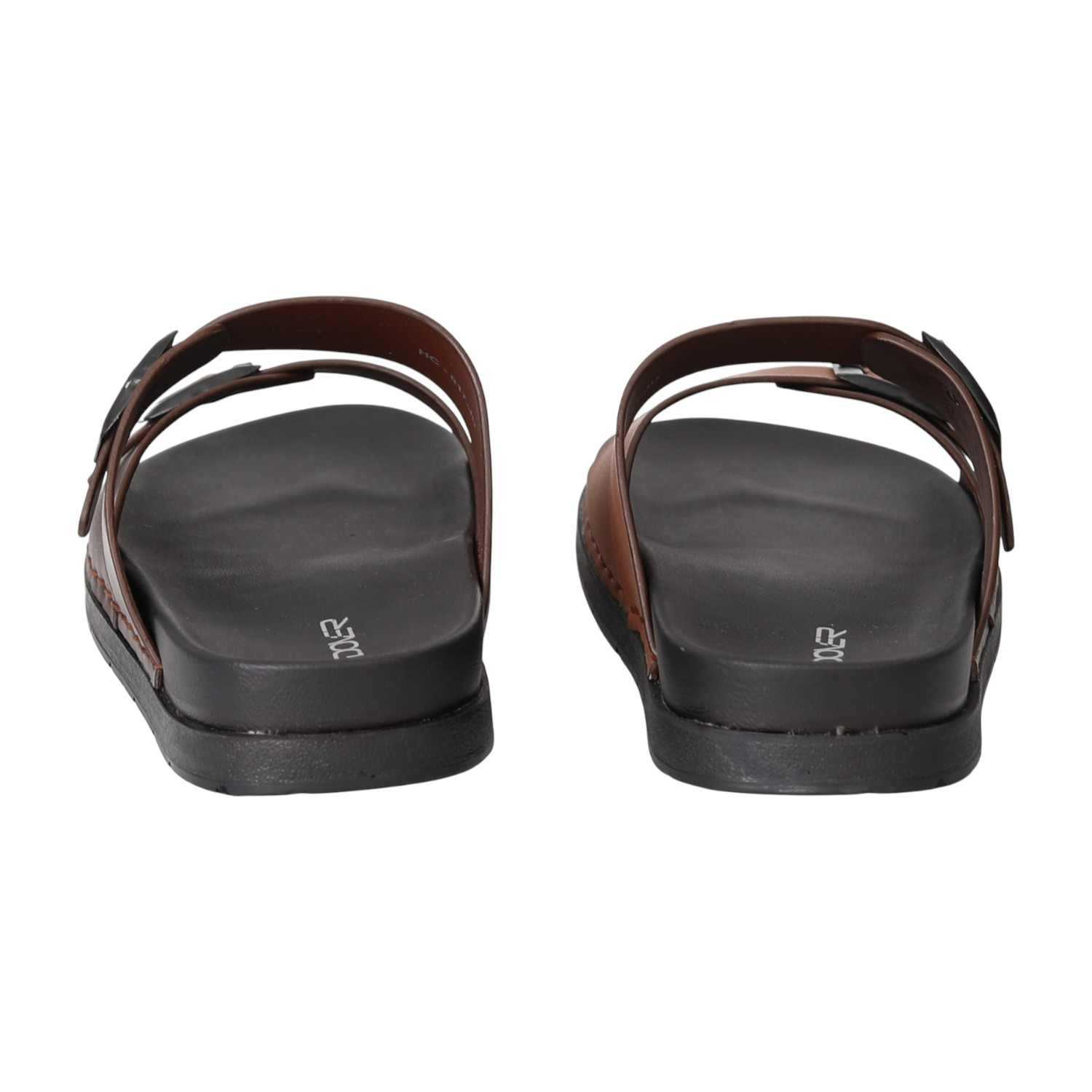 Men Tan Twin Strap Sandals