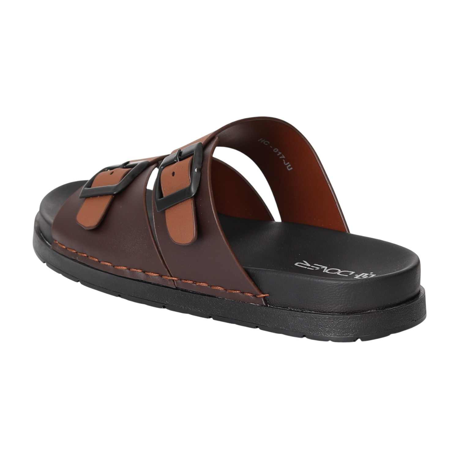 Men Tan Twin Strap Sandals