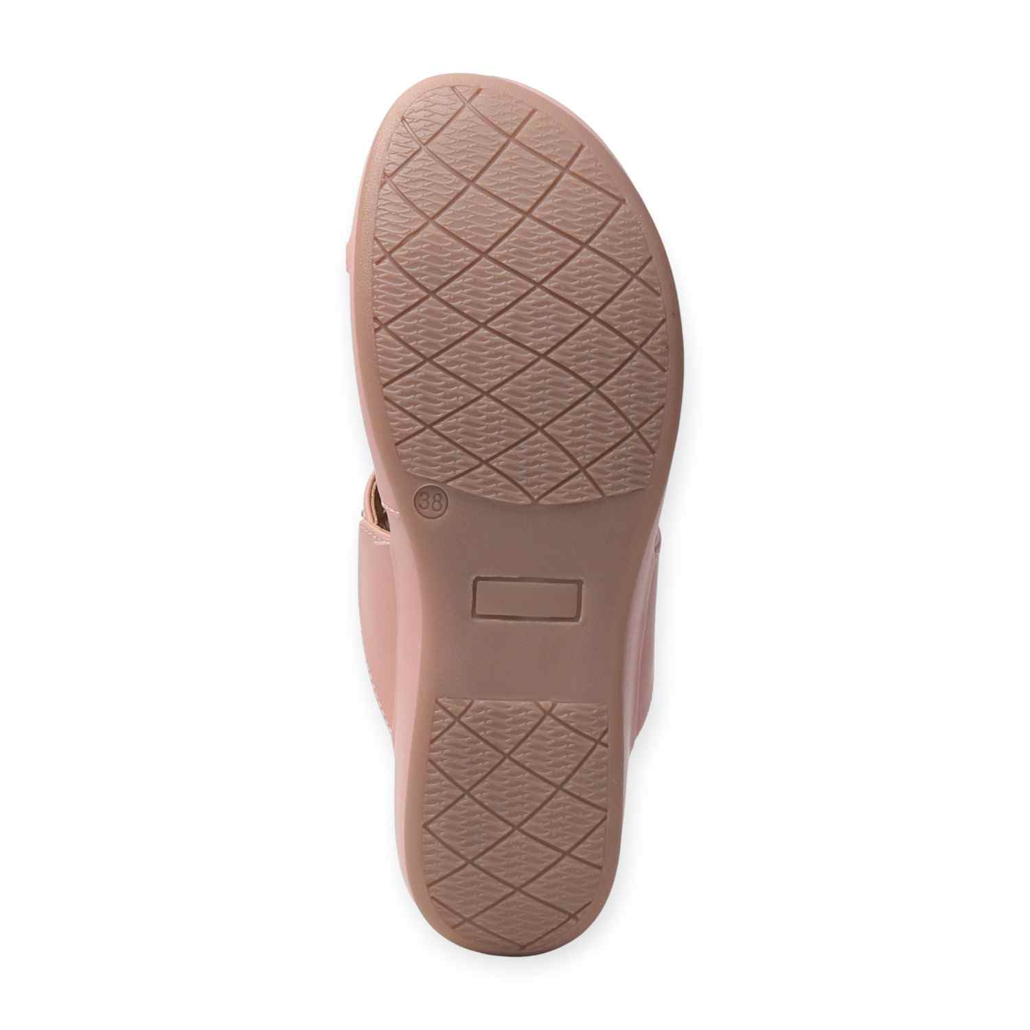 Minx Women’s Peach Sparkle-Embellished Comfortable Toe-Ring Sandals