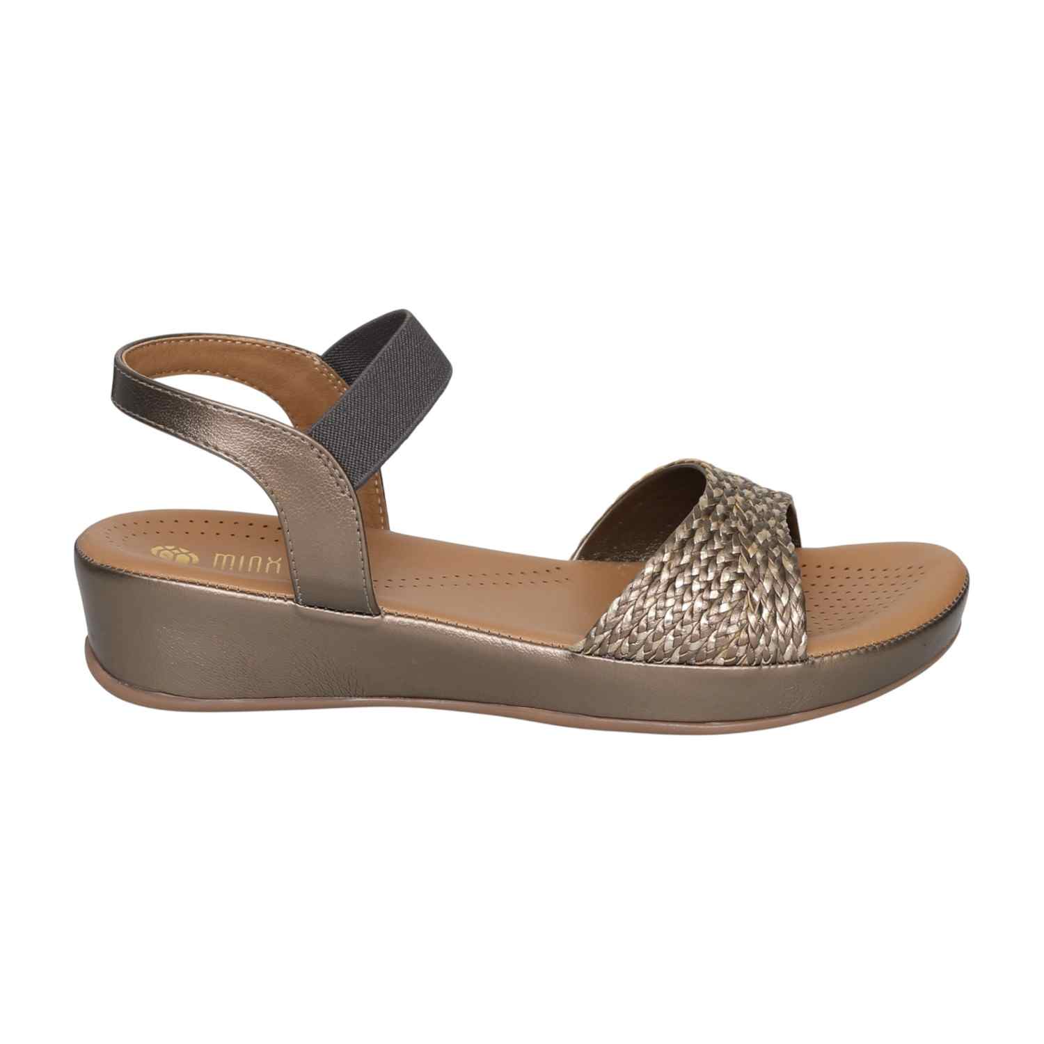 Women's Dove Grey Woven Wedge Sandals