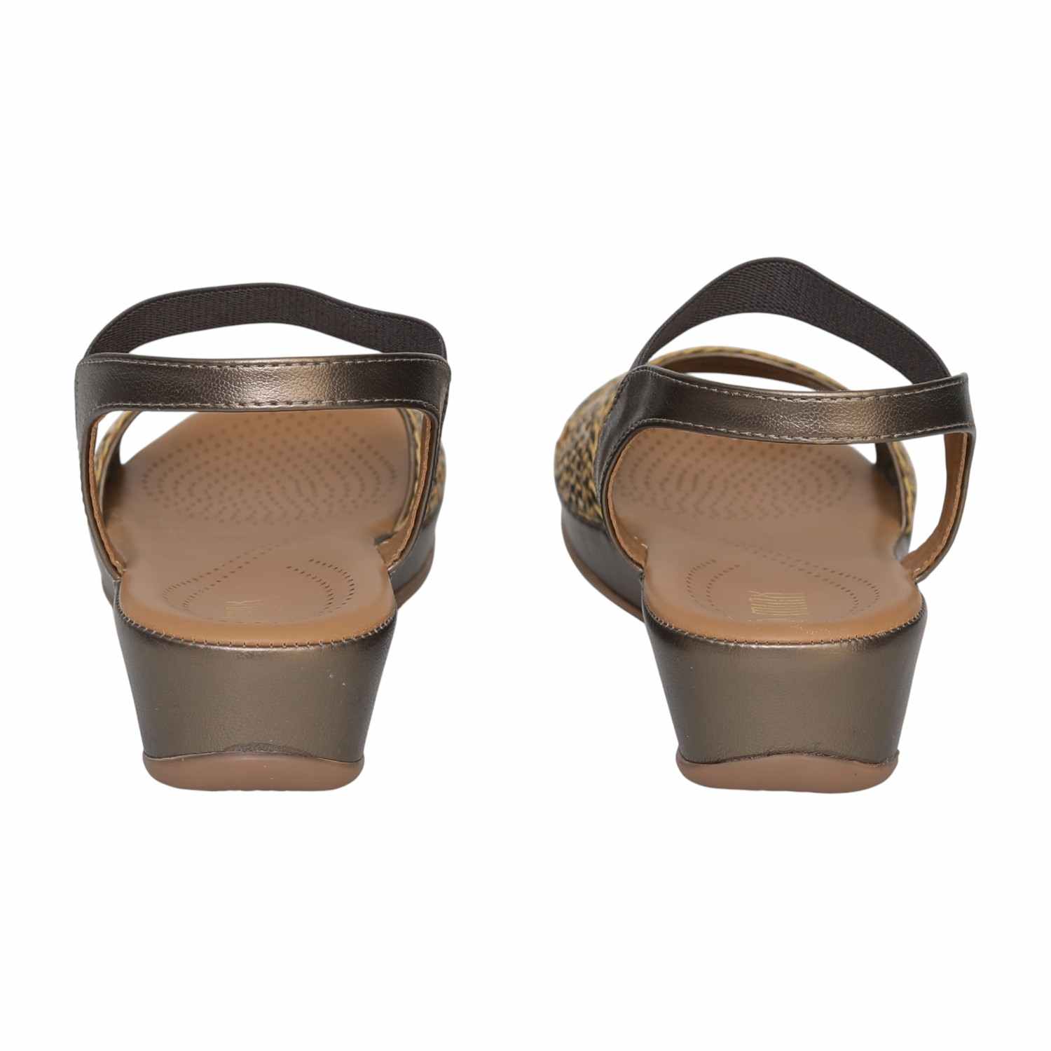 Women's Dove Grey Woven Wedge Sandals