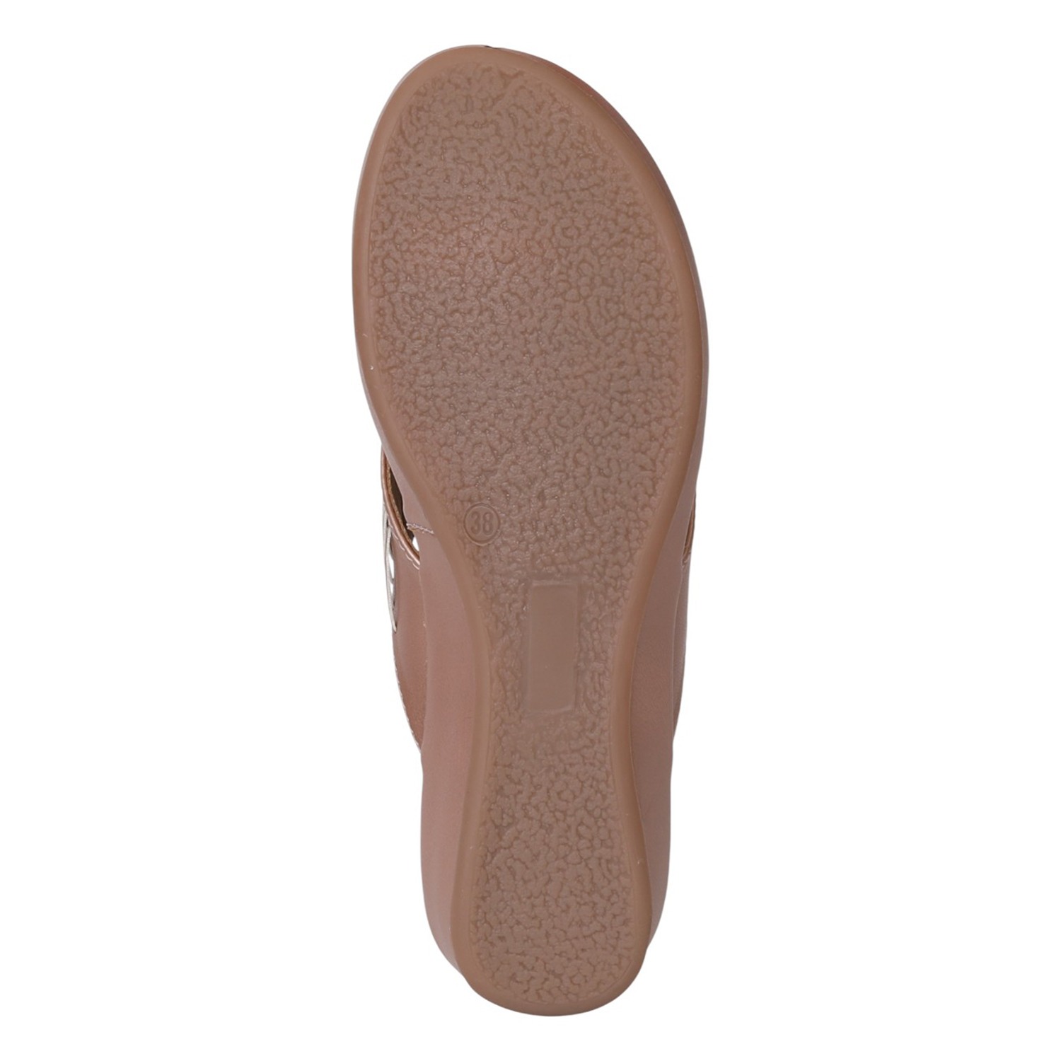 Women Peach SleekLine Wedge Thong Sandals