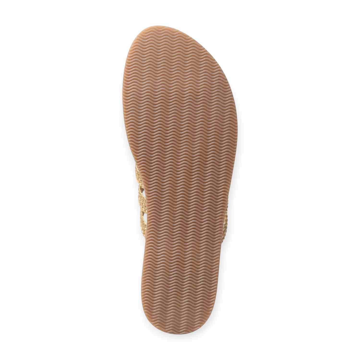 Minx Weave Strap Gold Toe-Ring Flat Sandals