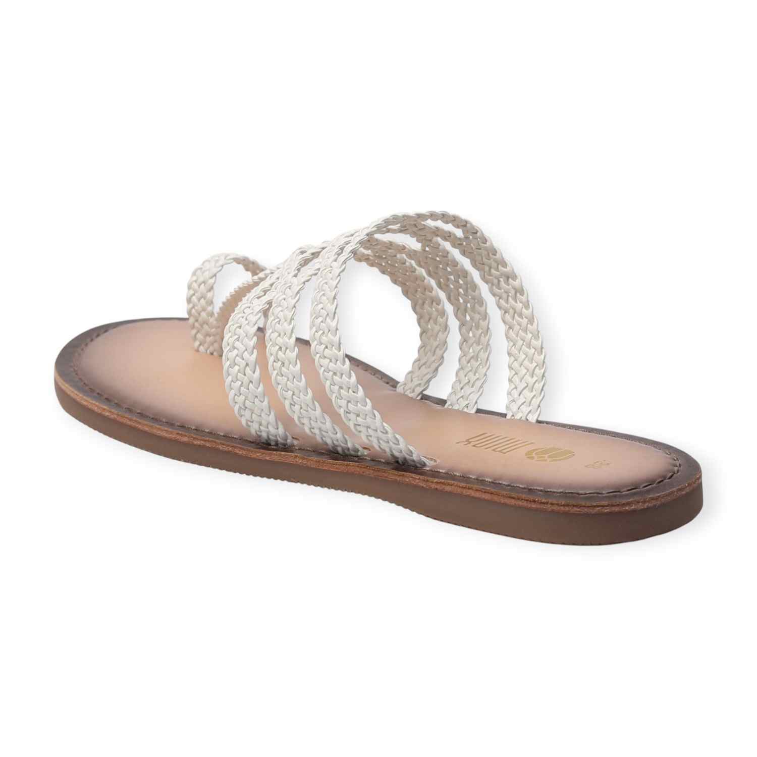 Minx Weave Strap Navy Toe-Ring Flat Sandals