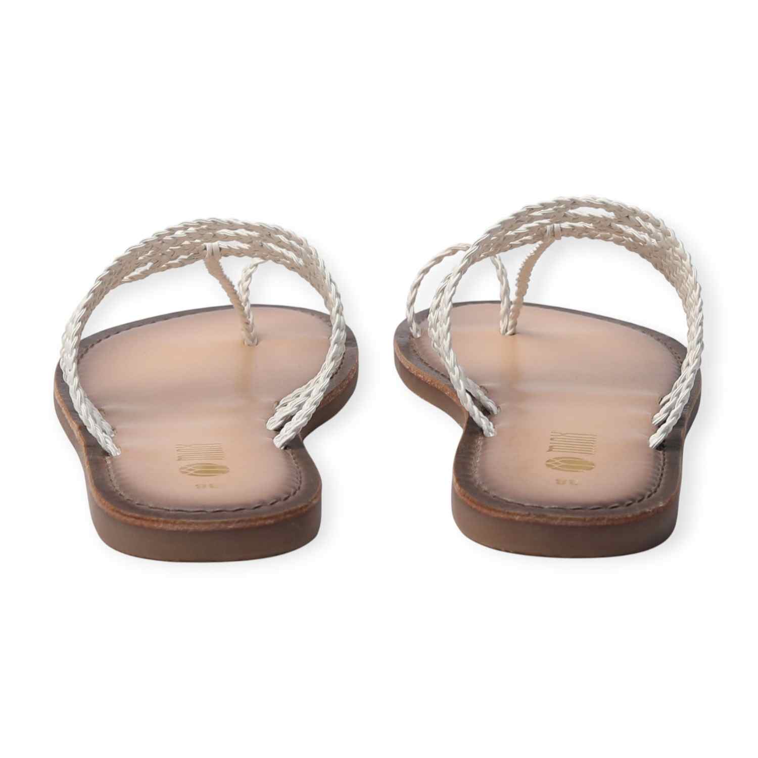 Minx Weave Strap Navy Toe-Ring Flat Sandals