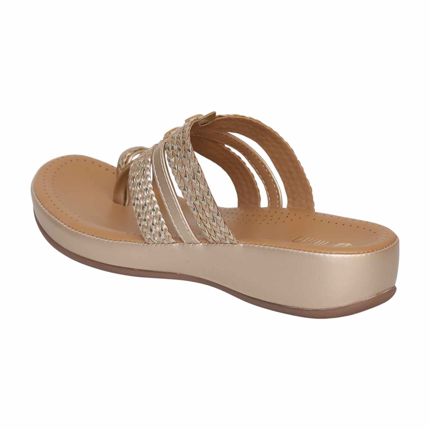 Women's Silver Weave Toe-Ring Wedges