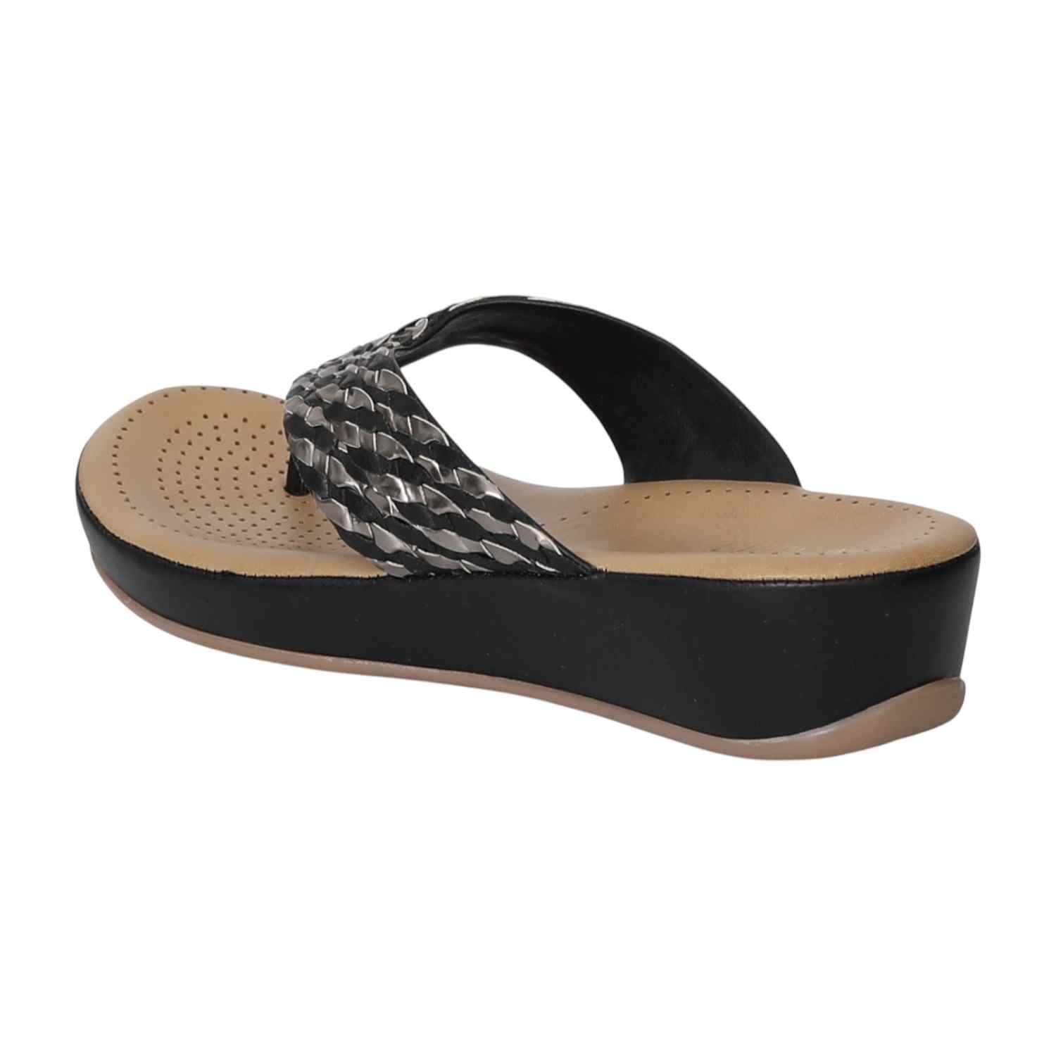 Women Black WeaveGlow Wedges