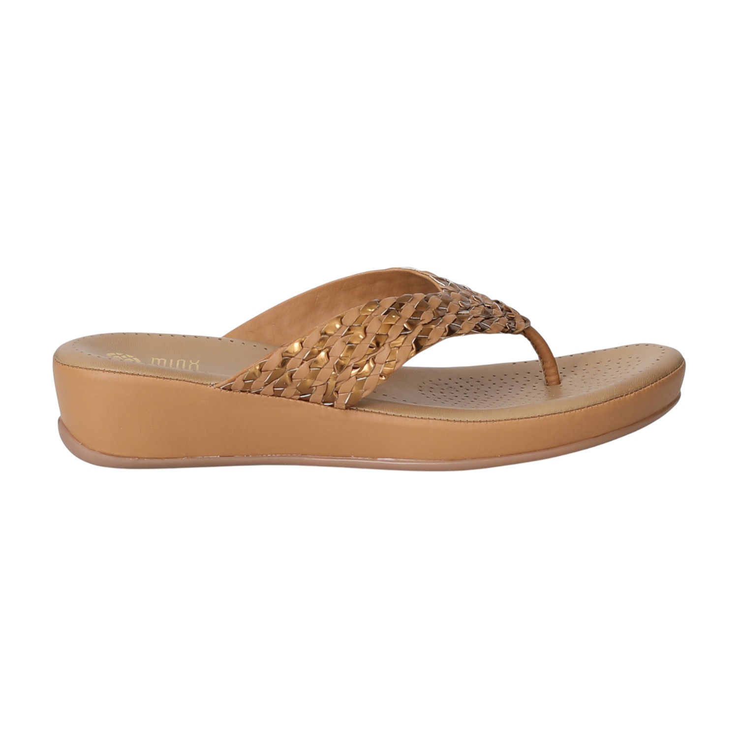 Women Beige WeaveGlow Wedges