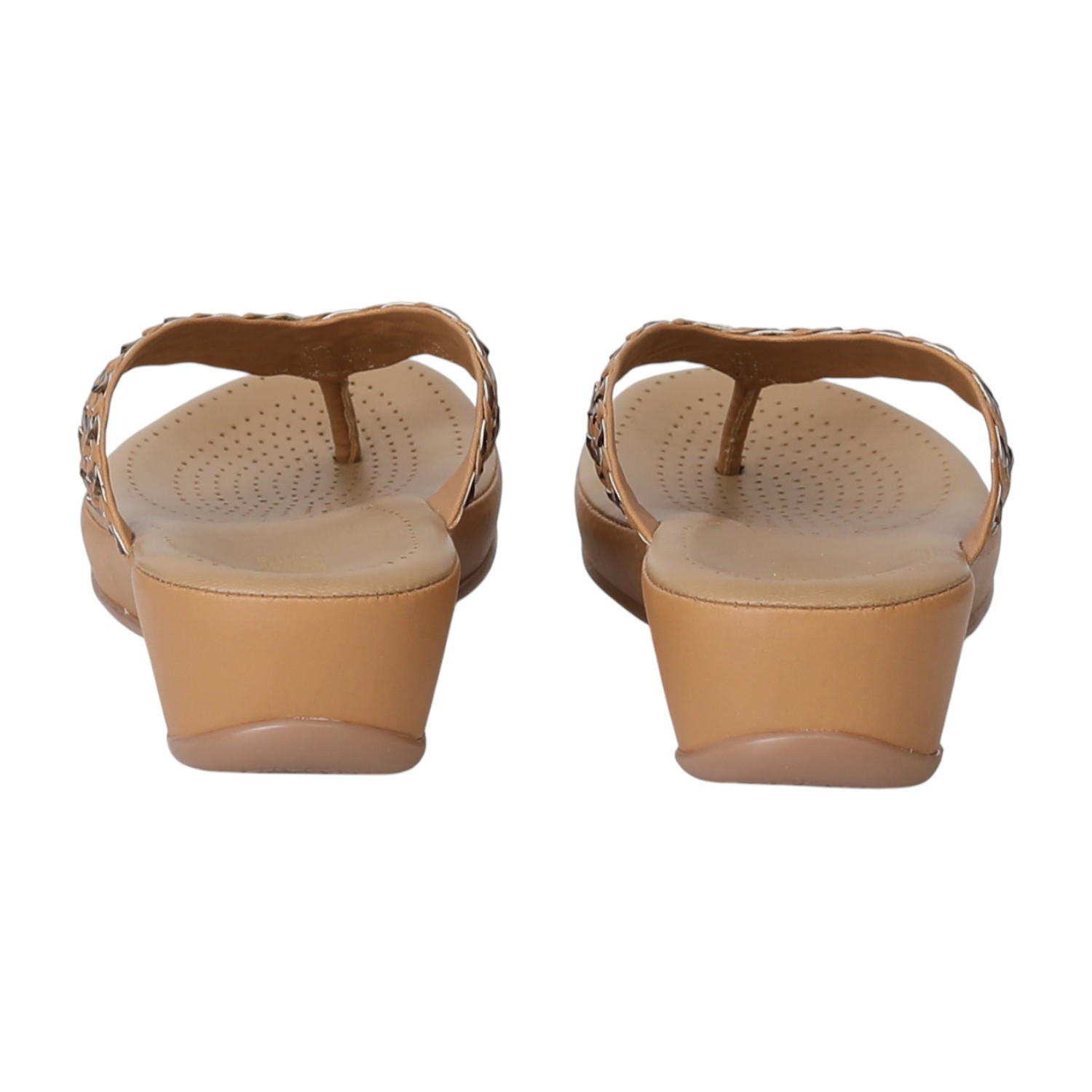 Women Beige WeaveGlow Wedges
