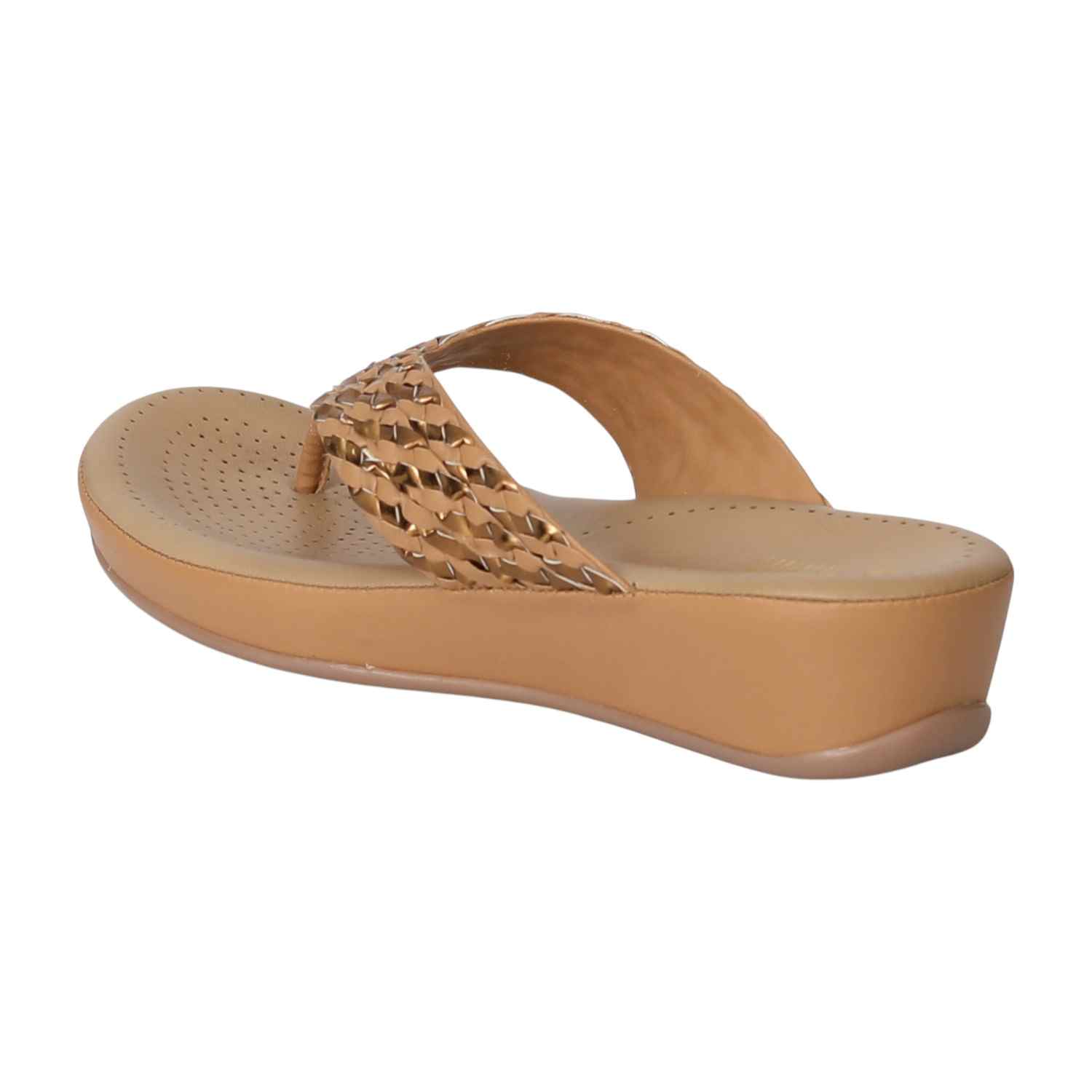 Women Beige WeaveGlow Wedges