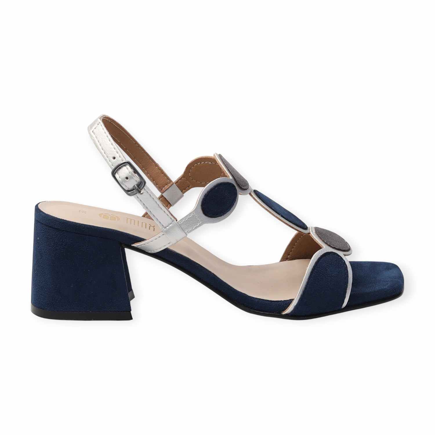 Minx Navy Colour Blocked Sandals