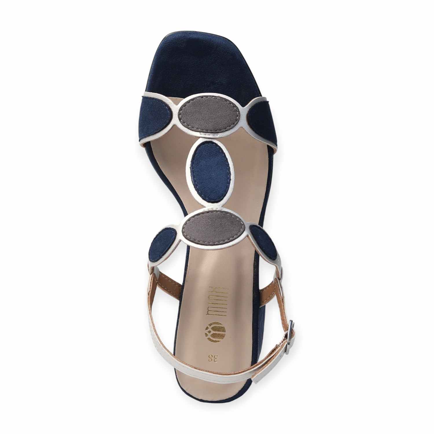 Minx Navy Colour Blocked Sandals