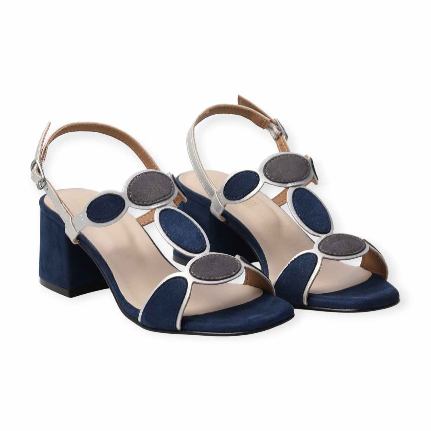 Minx Navy Colour Blocked Sandals