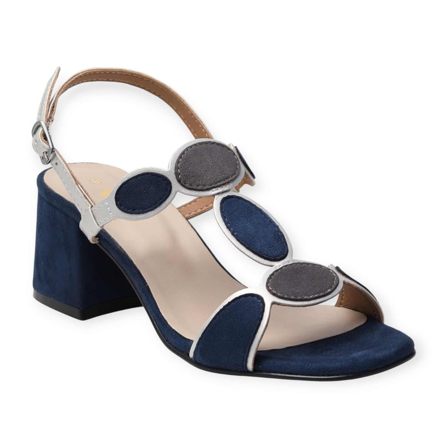 Minx Navy Colour Blocked Sandals