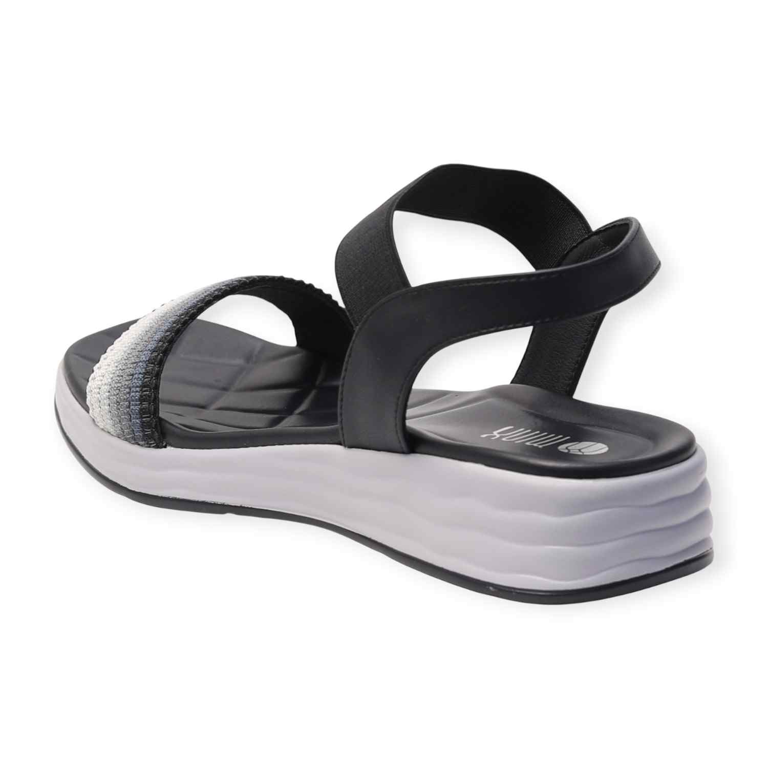 Minx Beige Comfort Platform Sandals with Woven Detail