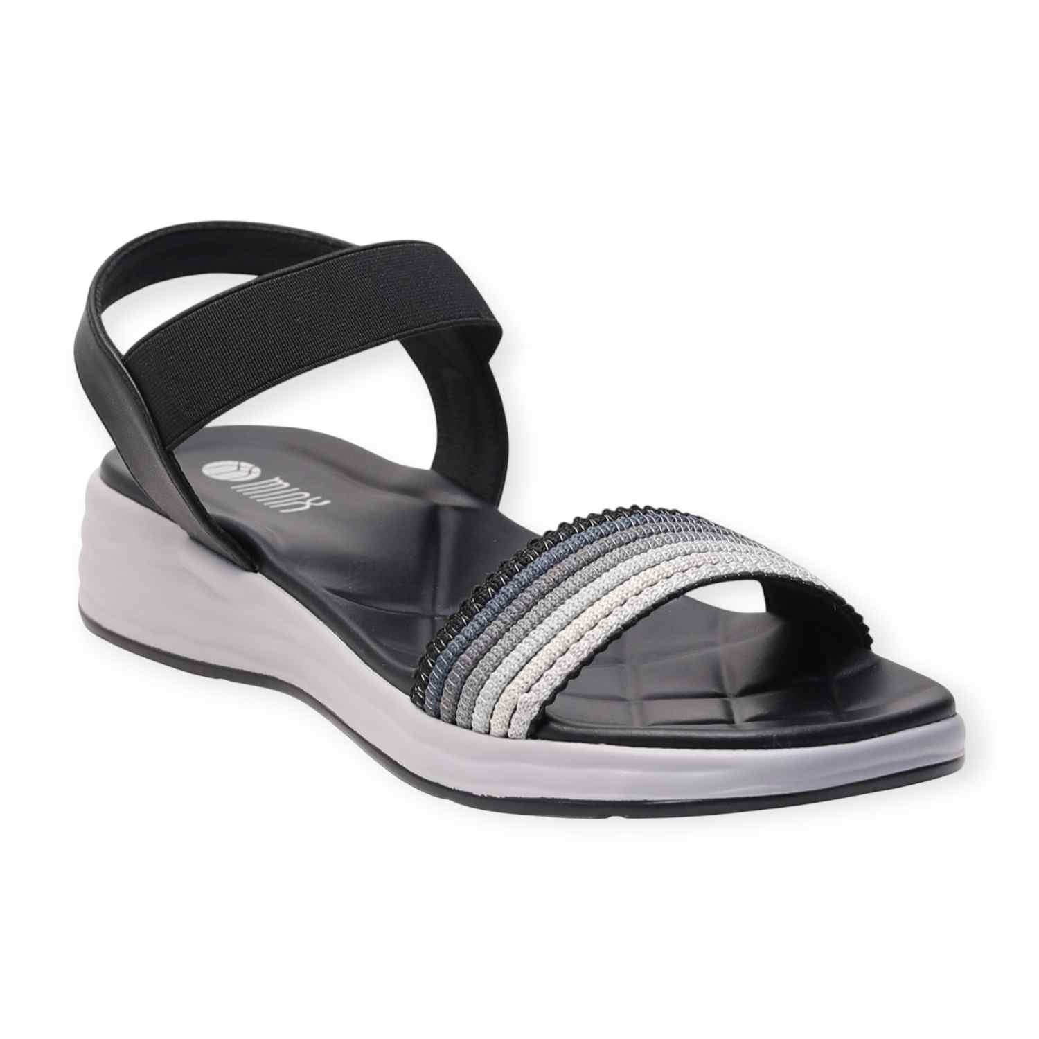 Minx Beige Comfort Platform Sandals with Woven Detail