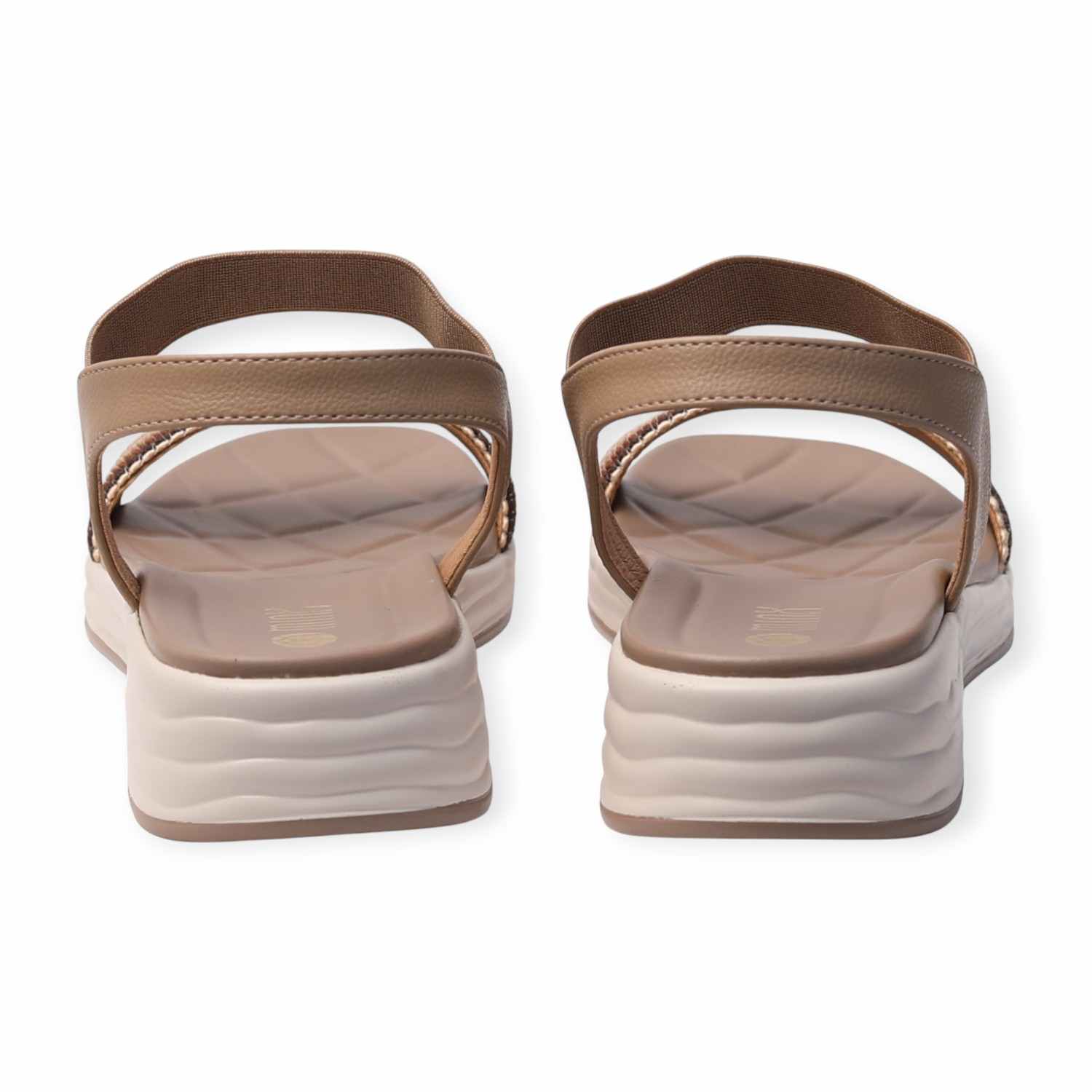 Minx Black Comfort Platform Sandals with Woven Detail