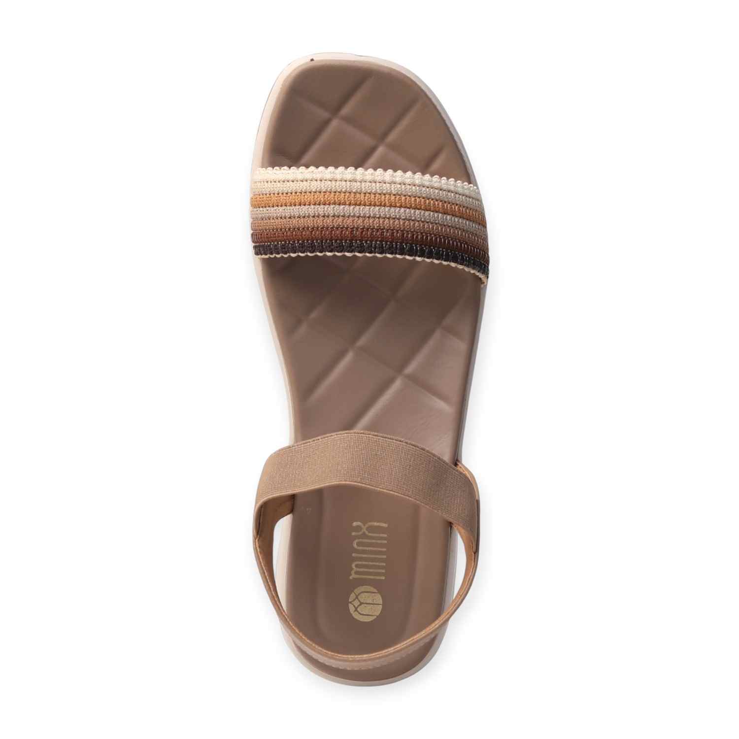 Minx Black Comfort Platform Sandals with Woven Detail