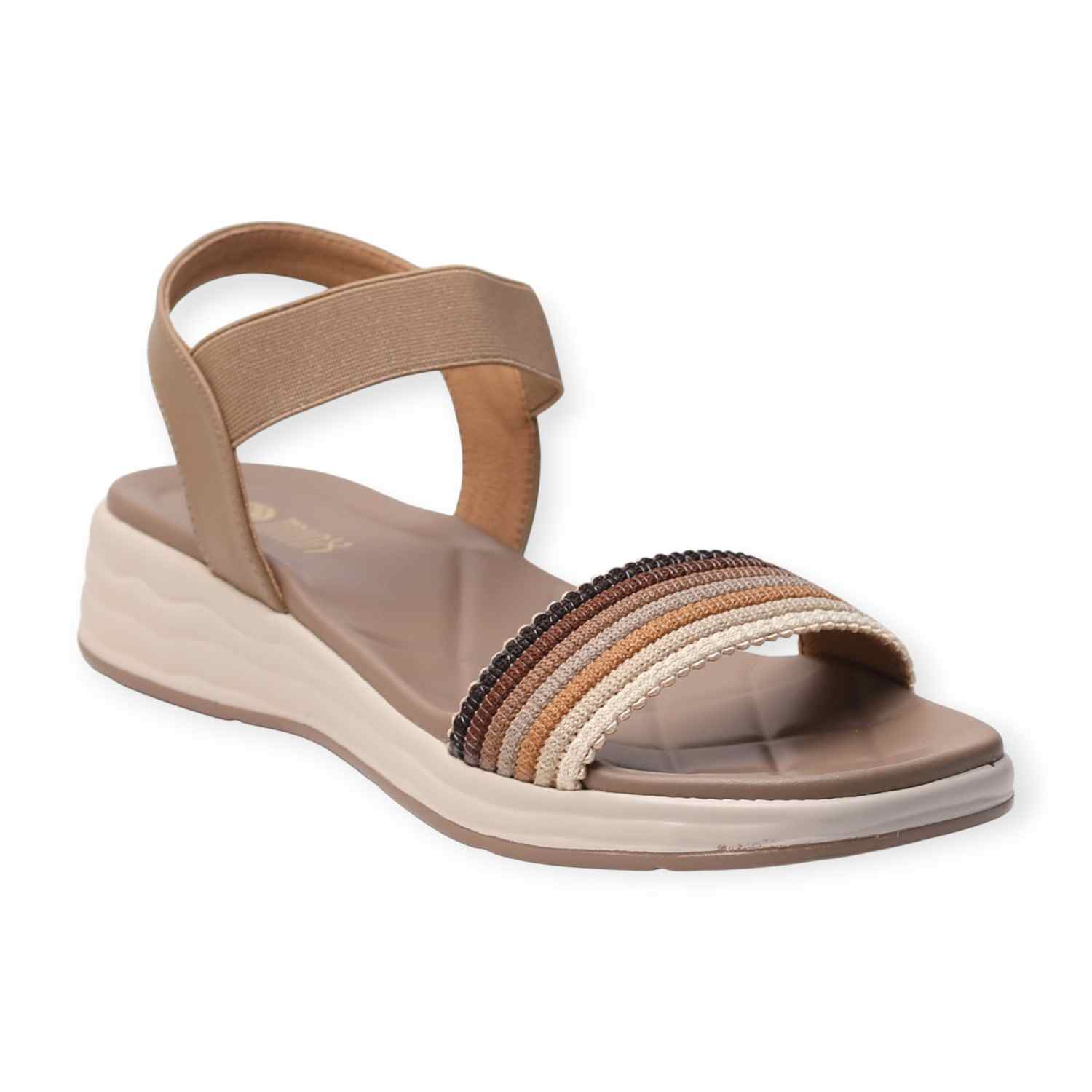 Minx Black Comfort Platform Sandals with Woven Detail