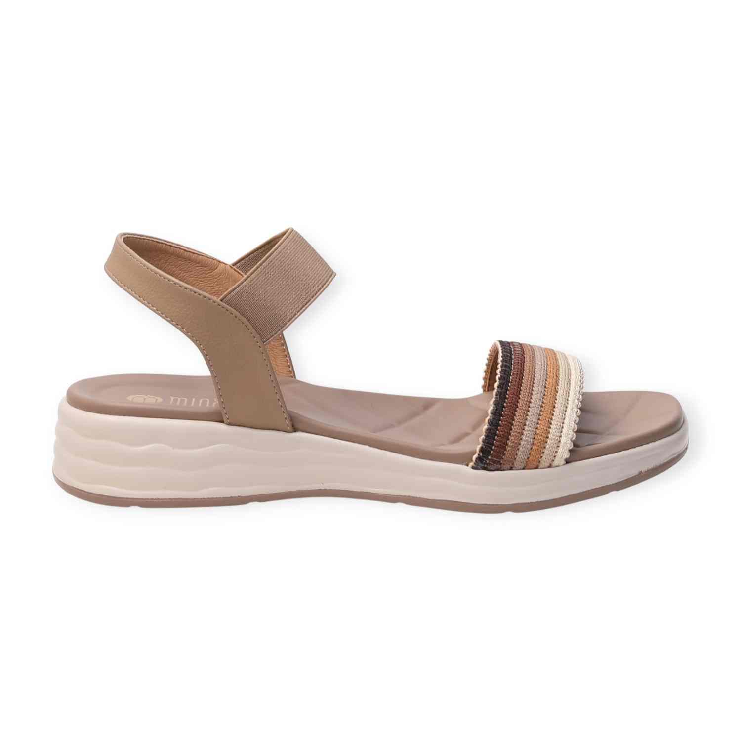 Minx Black Comfort Platform Sandals with Woven Detail