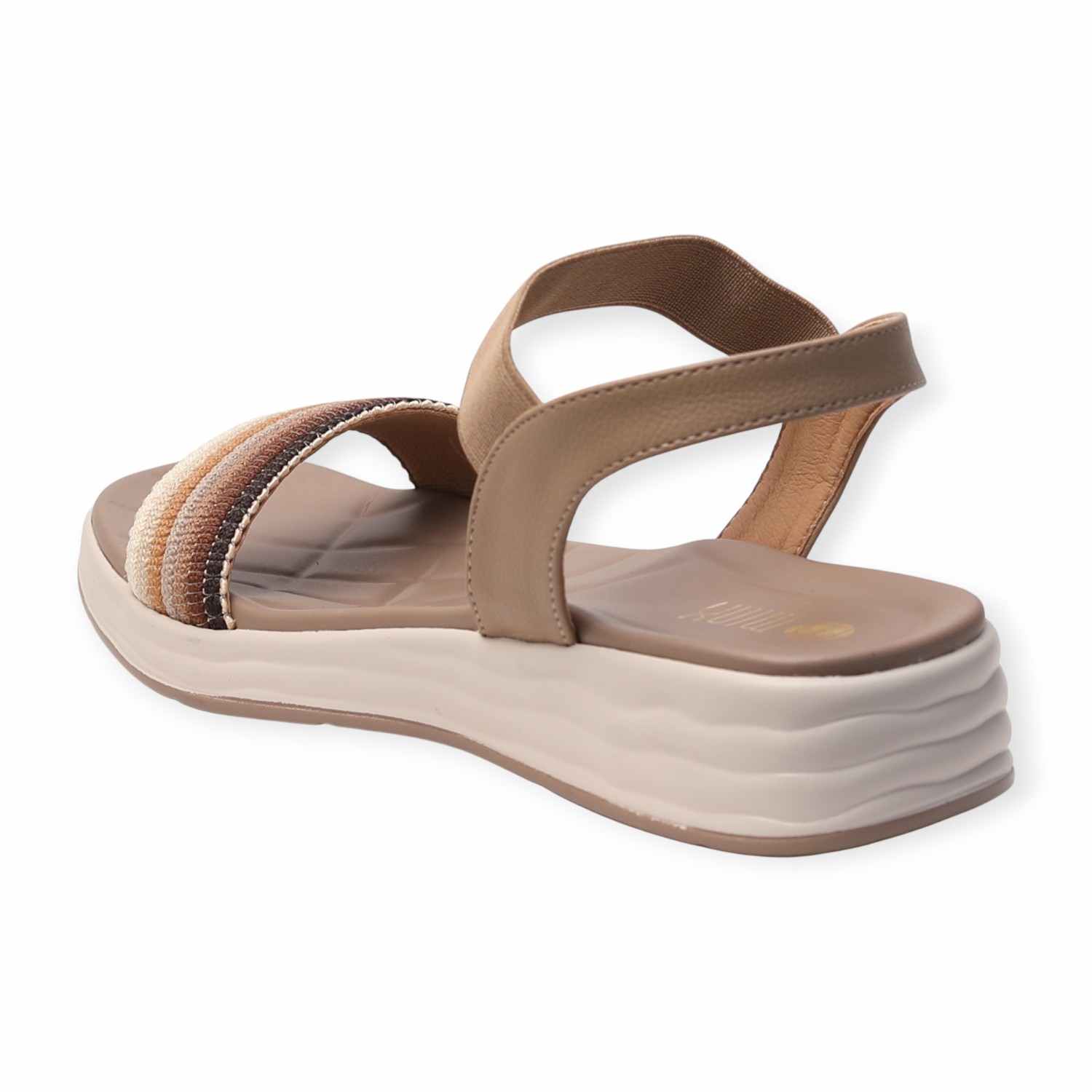 Minx Black Comfort Platform Sandals with Woven Detail