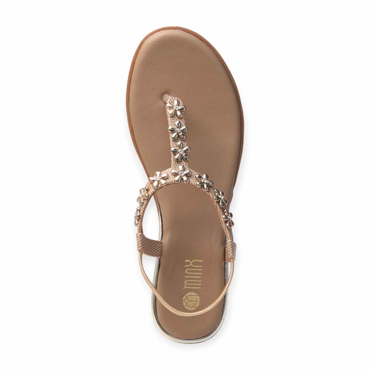 Minx Women’s Embellished Flat Sandals with Toe-Post Design