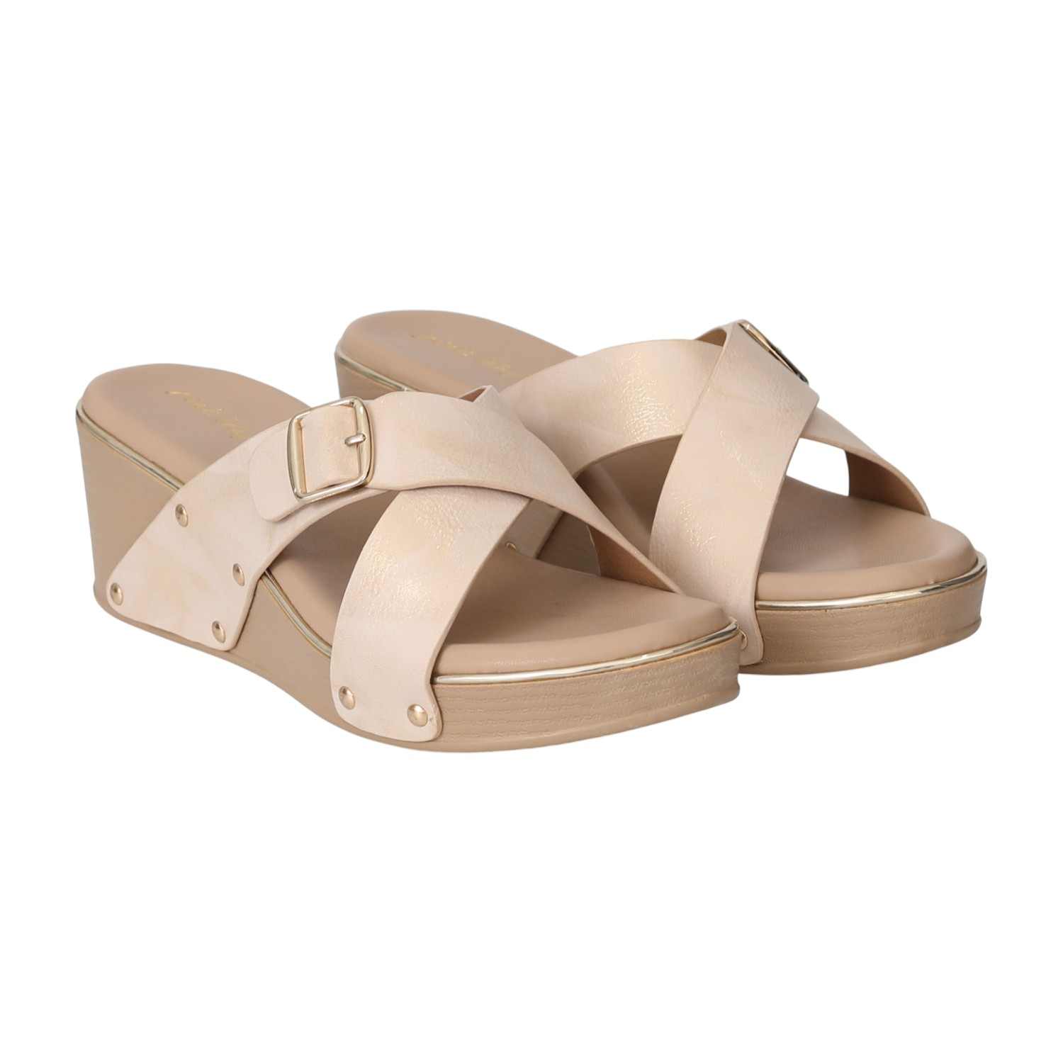 Women Elara Gold Wedges