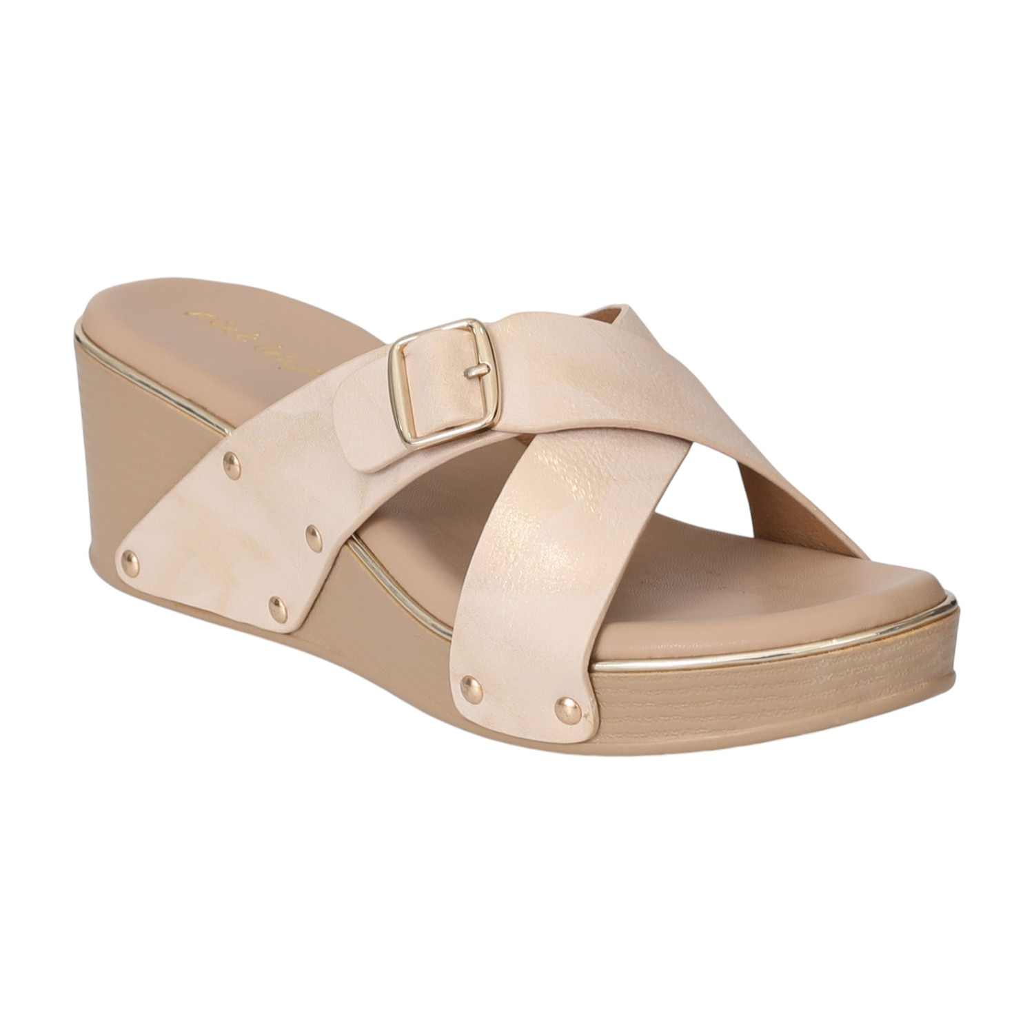Women Elara Gold Wedges