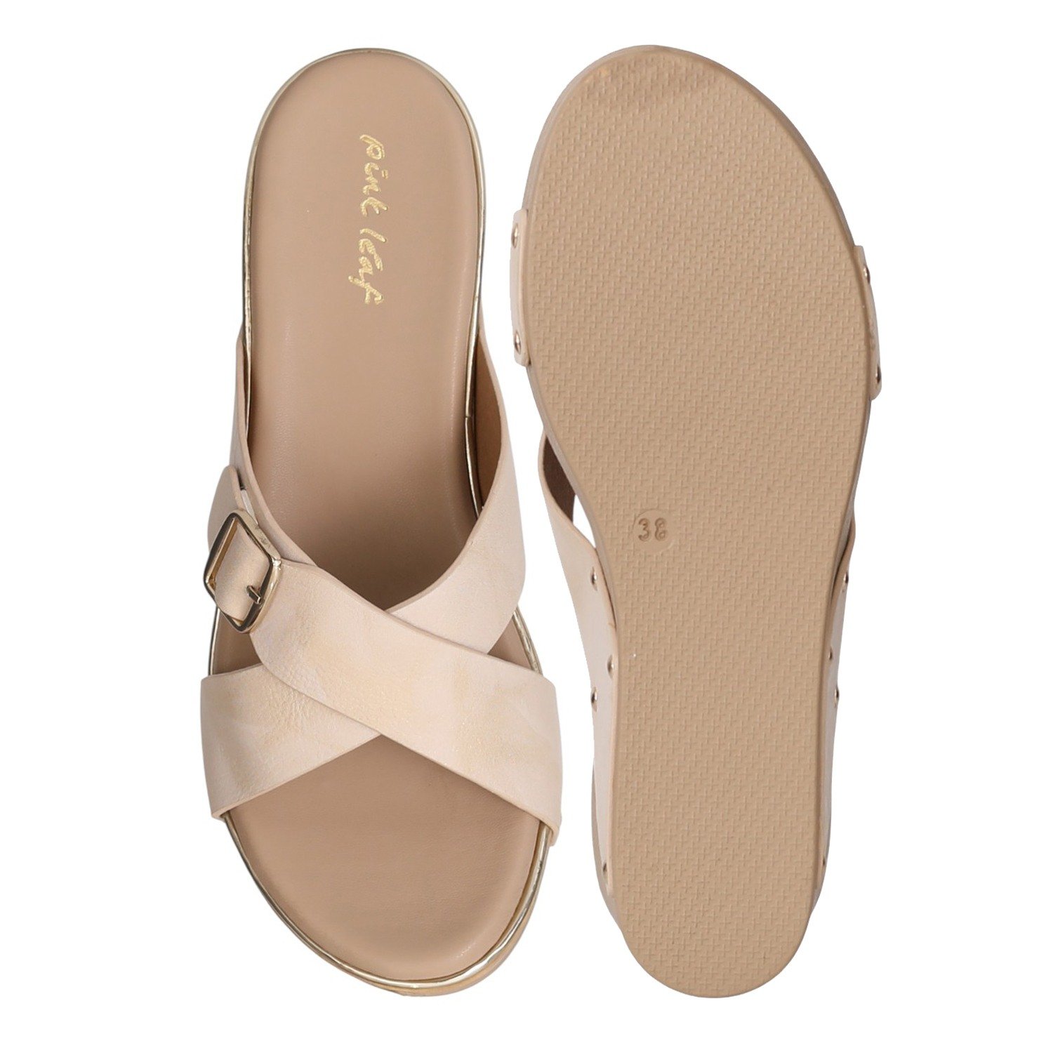 Women Elara Gold Wedges