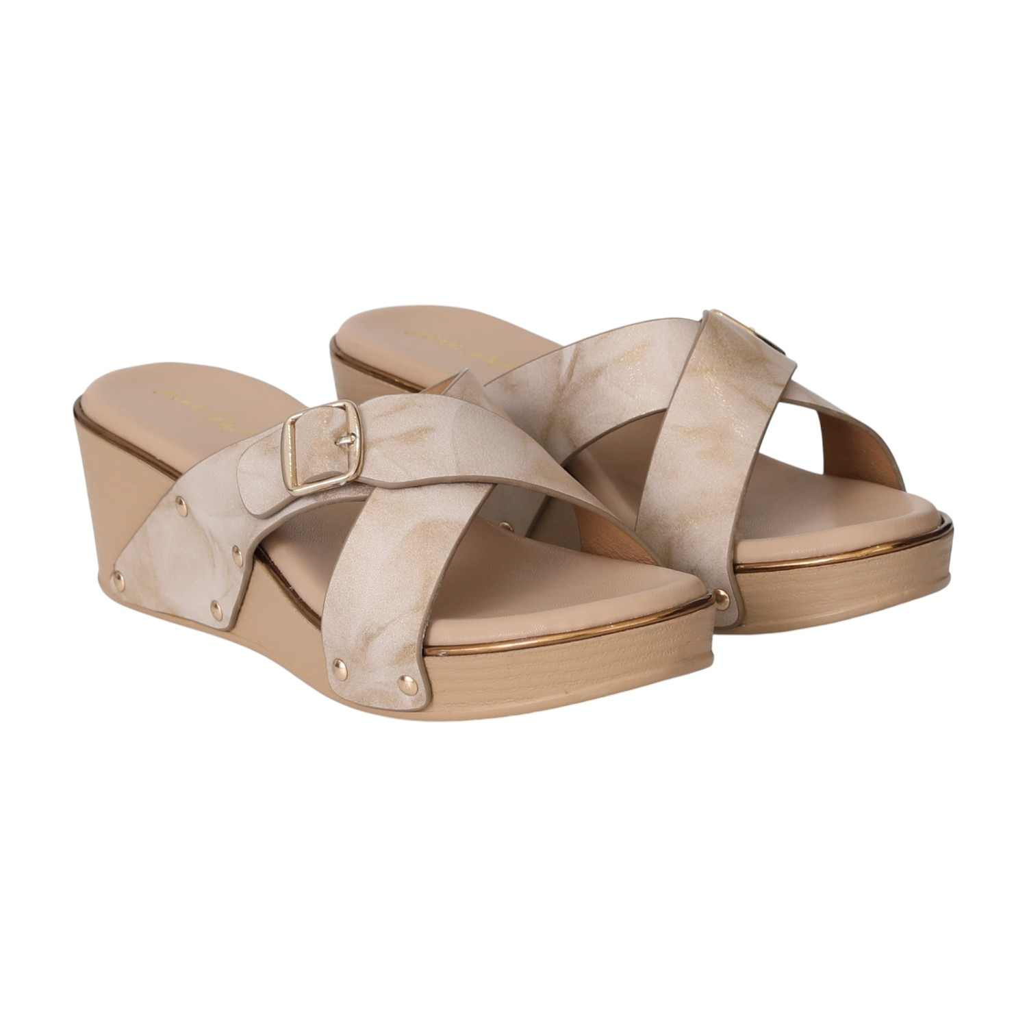 Women Heritage Bronze Wedges