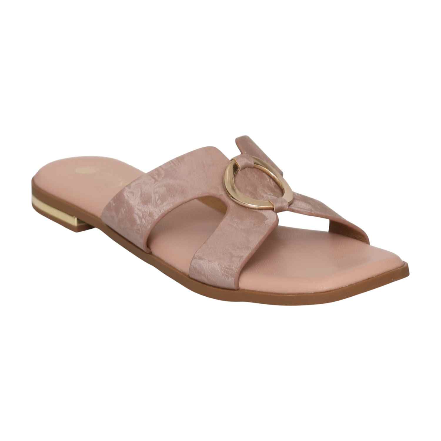 Women's Peach Glaze  Buckle Heel