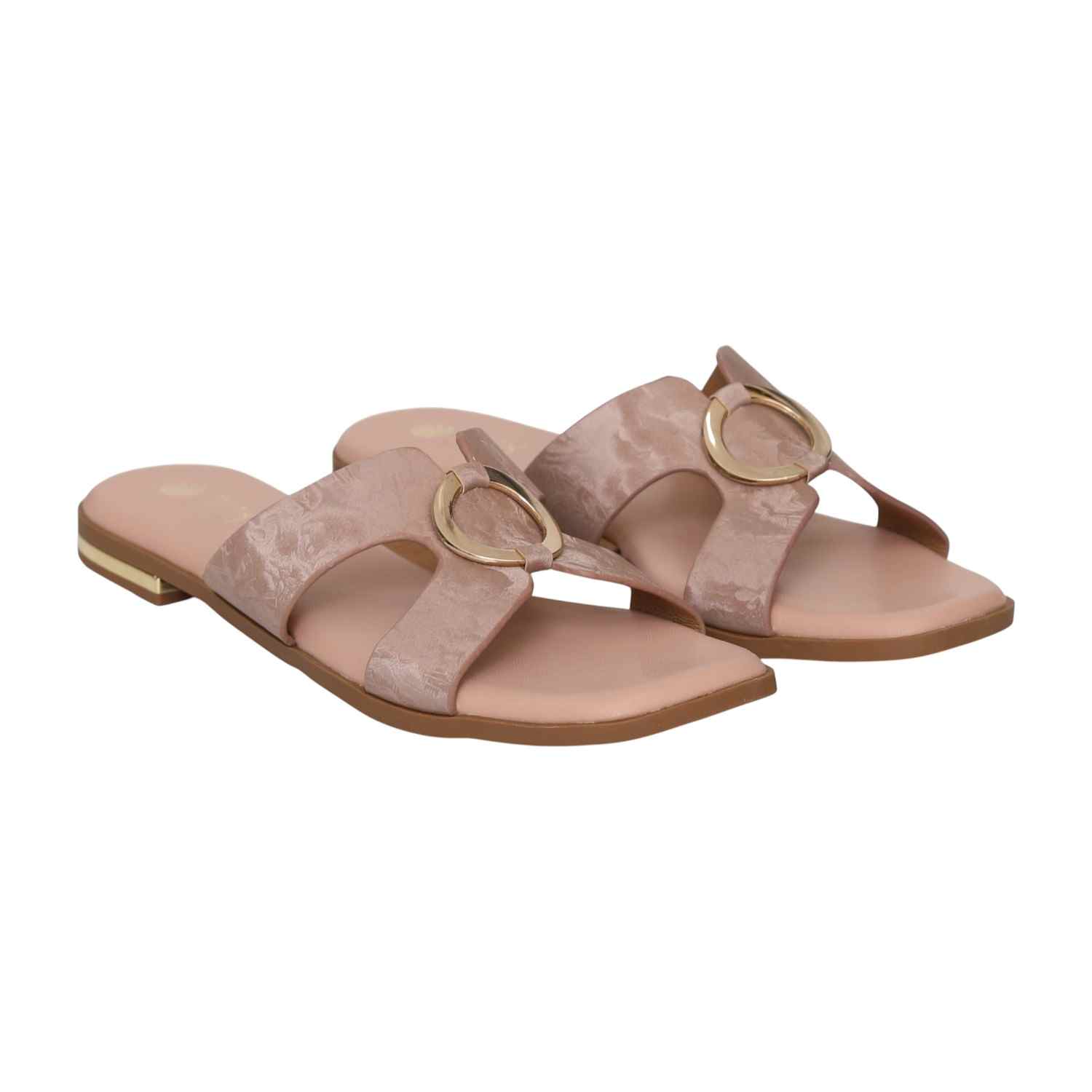 Women's Peach Glaze  Buckle Heel