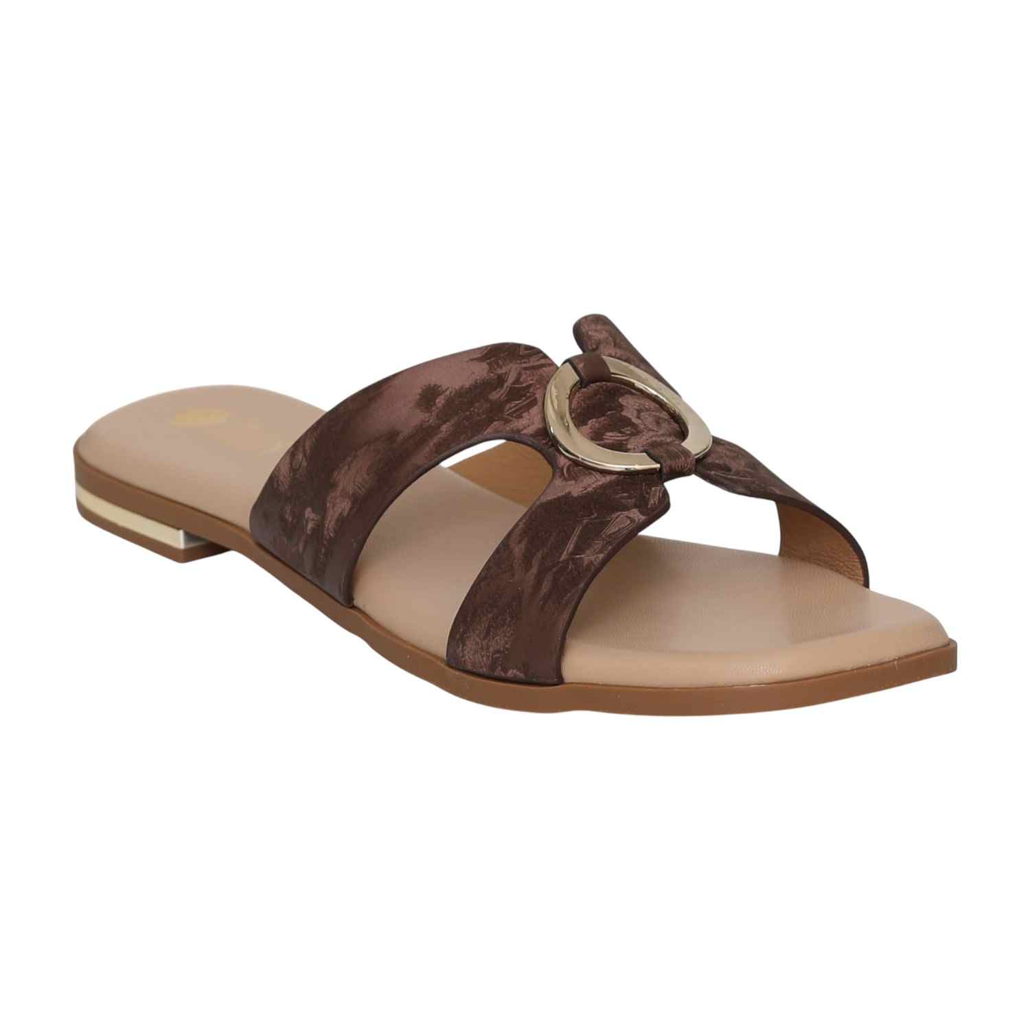 Women's Burnished Copper Buckle Heel