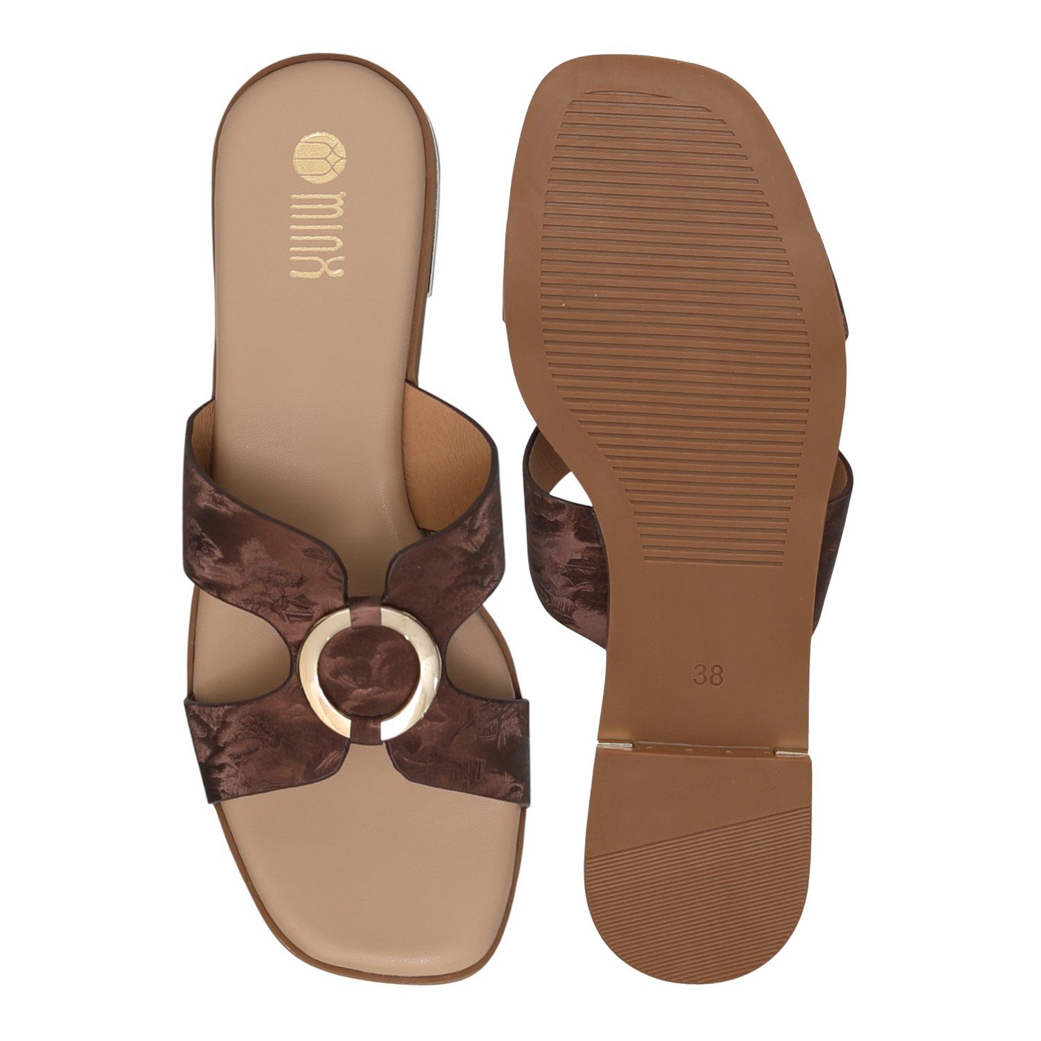 Women's Burnished Copper Buckle Heel