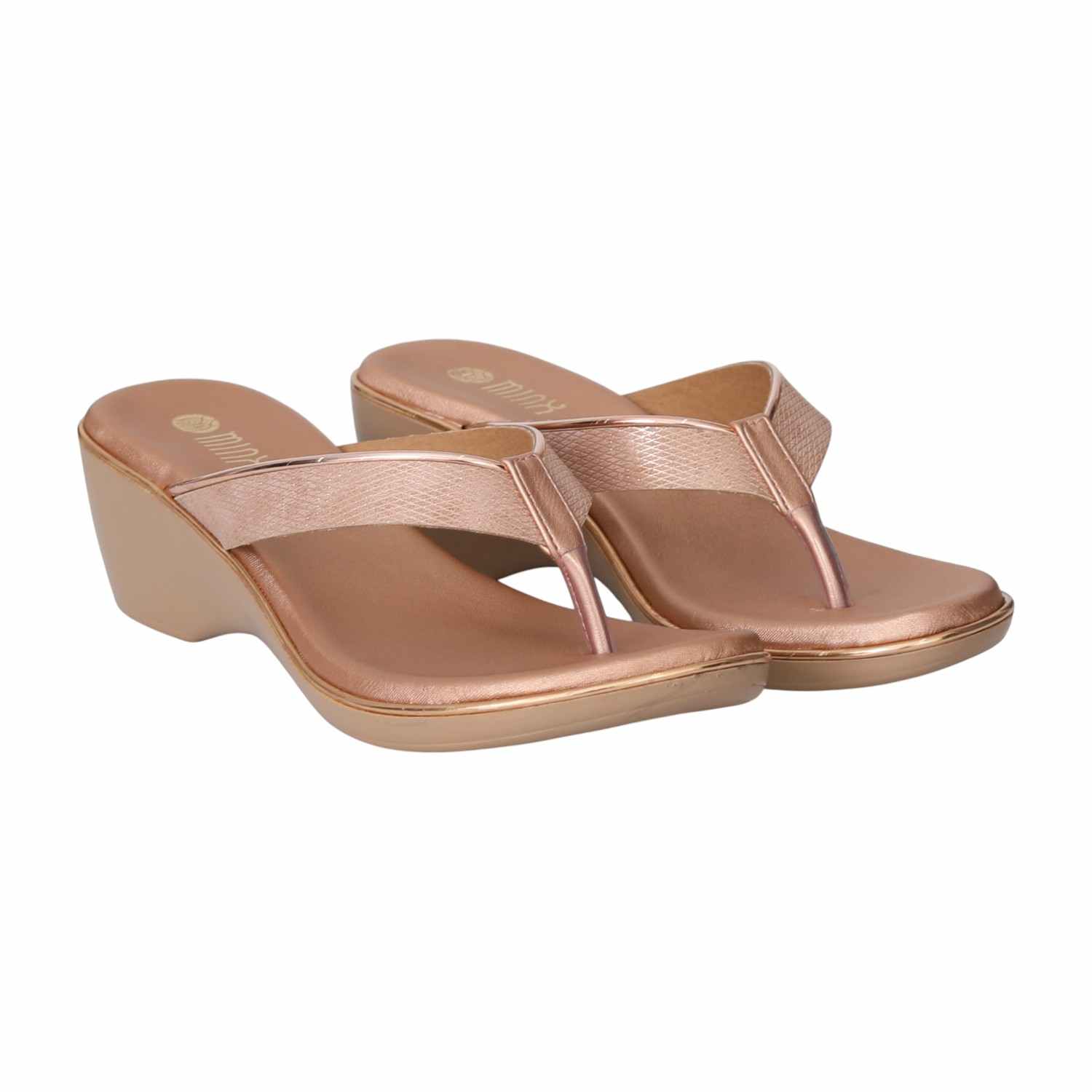 Womens Champagne Gold Wedge Sandal
