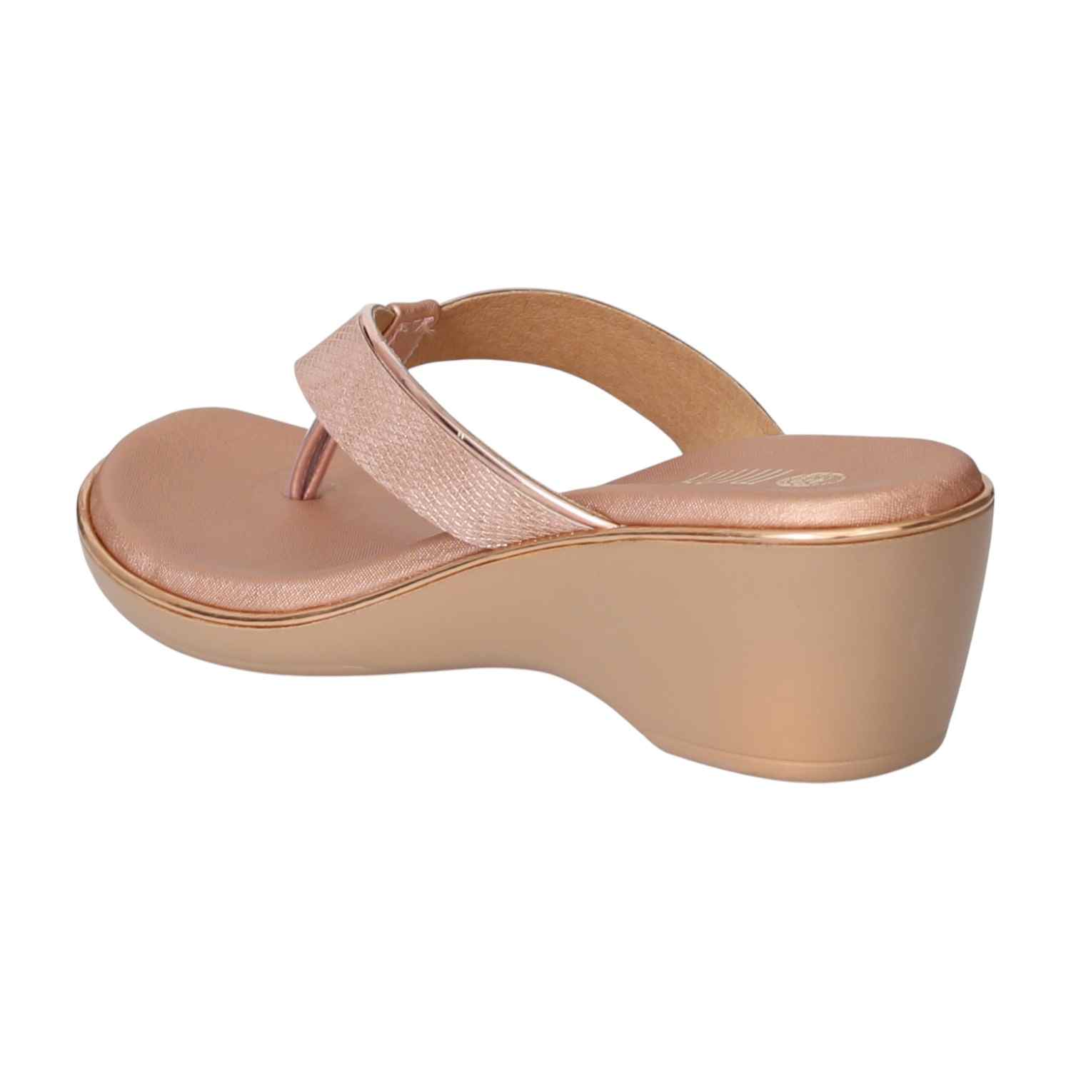 Womens Champagne Gold Wedge Sandal