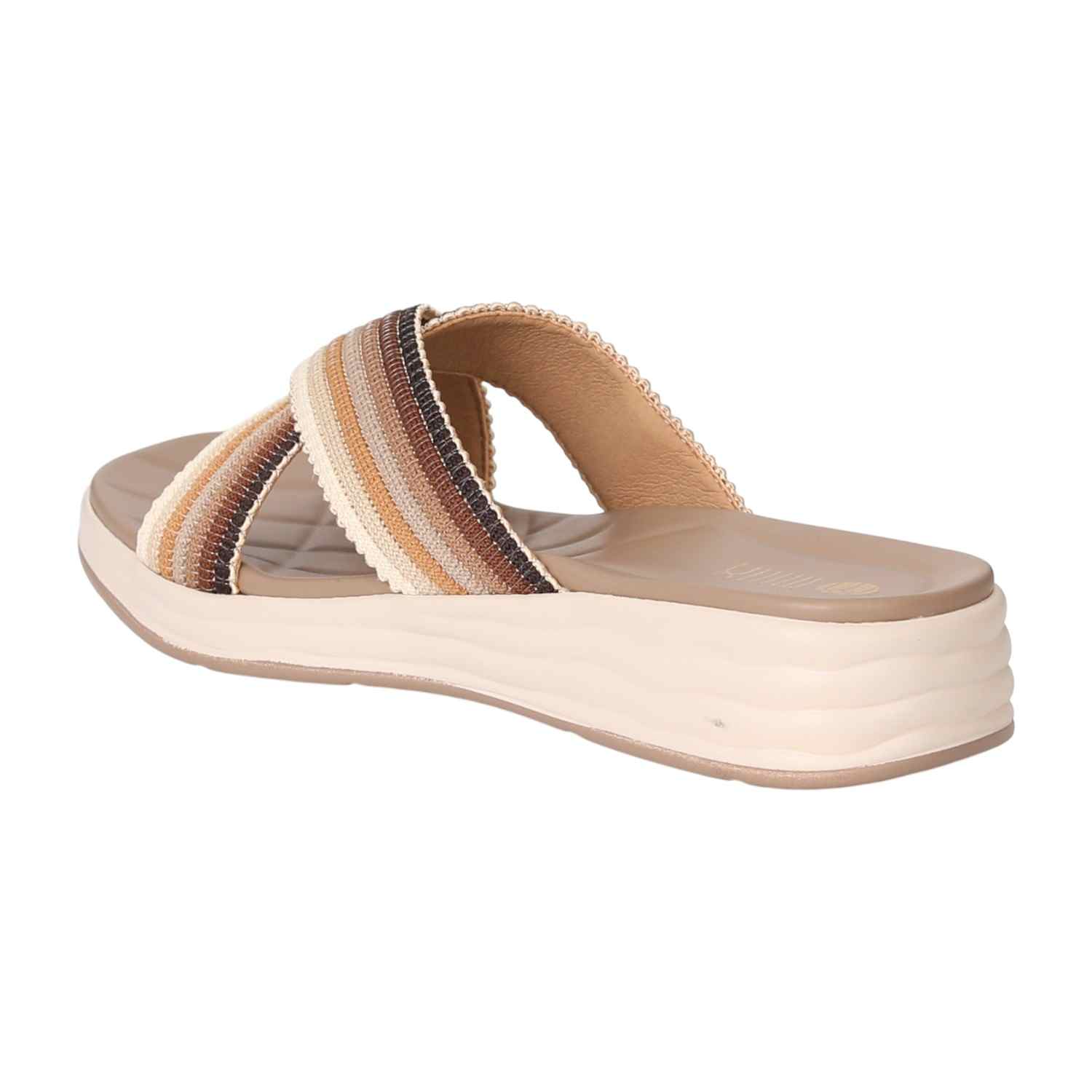 Women Earthy  Crossstrap Slide Sandals