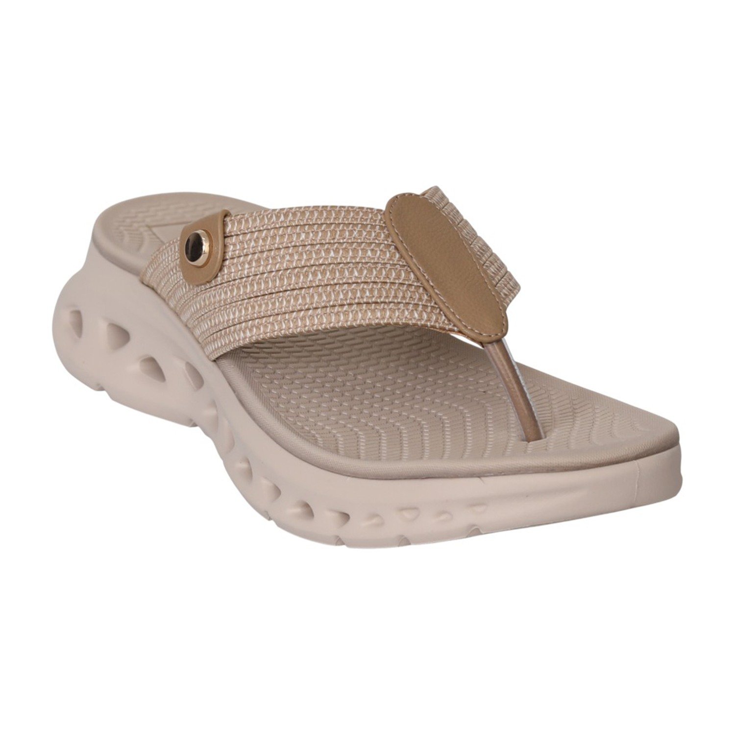 Women Beige Cloud-Step Comfort Sandals
