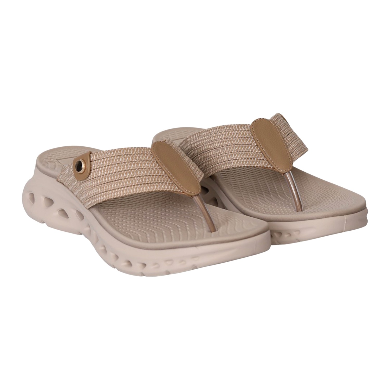 Women Beige Cloud-Step Comfort Sandals