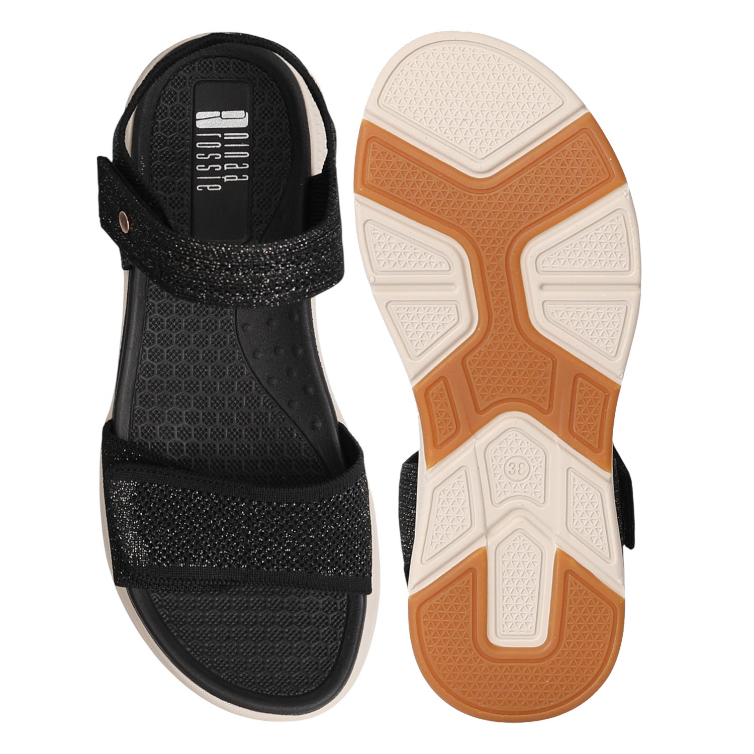 Women Black Athleisure Sandals